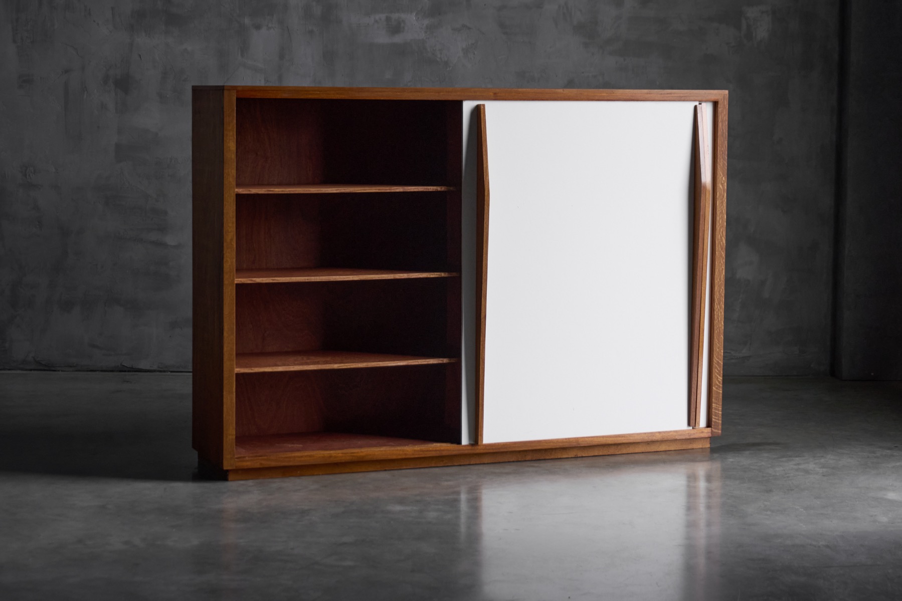 Modernist French storage piece with rational functional design from the 1950s