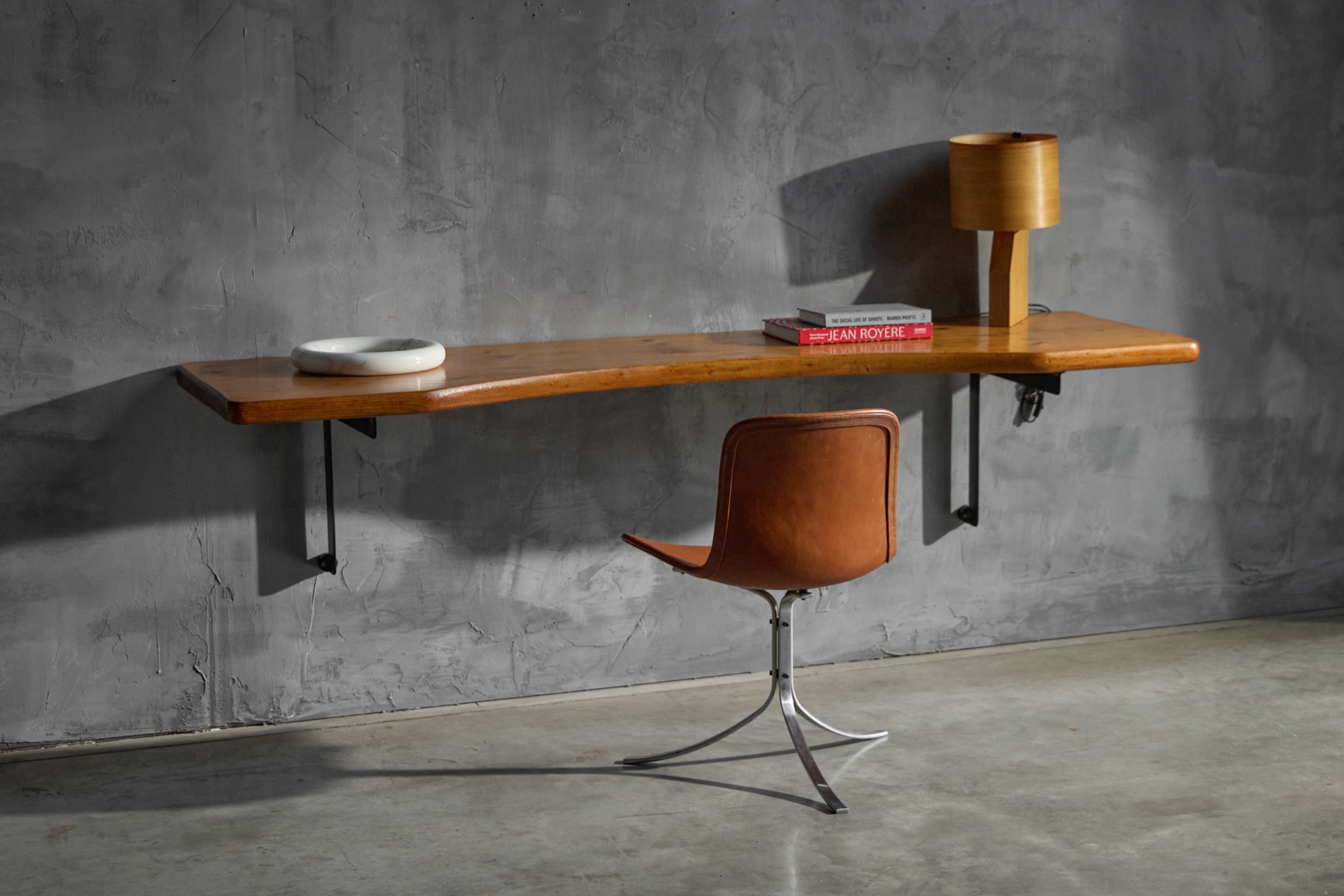 Charlotte Perriand wall desk functioning as console table, 1970s
