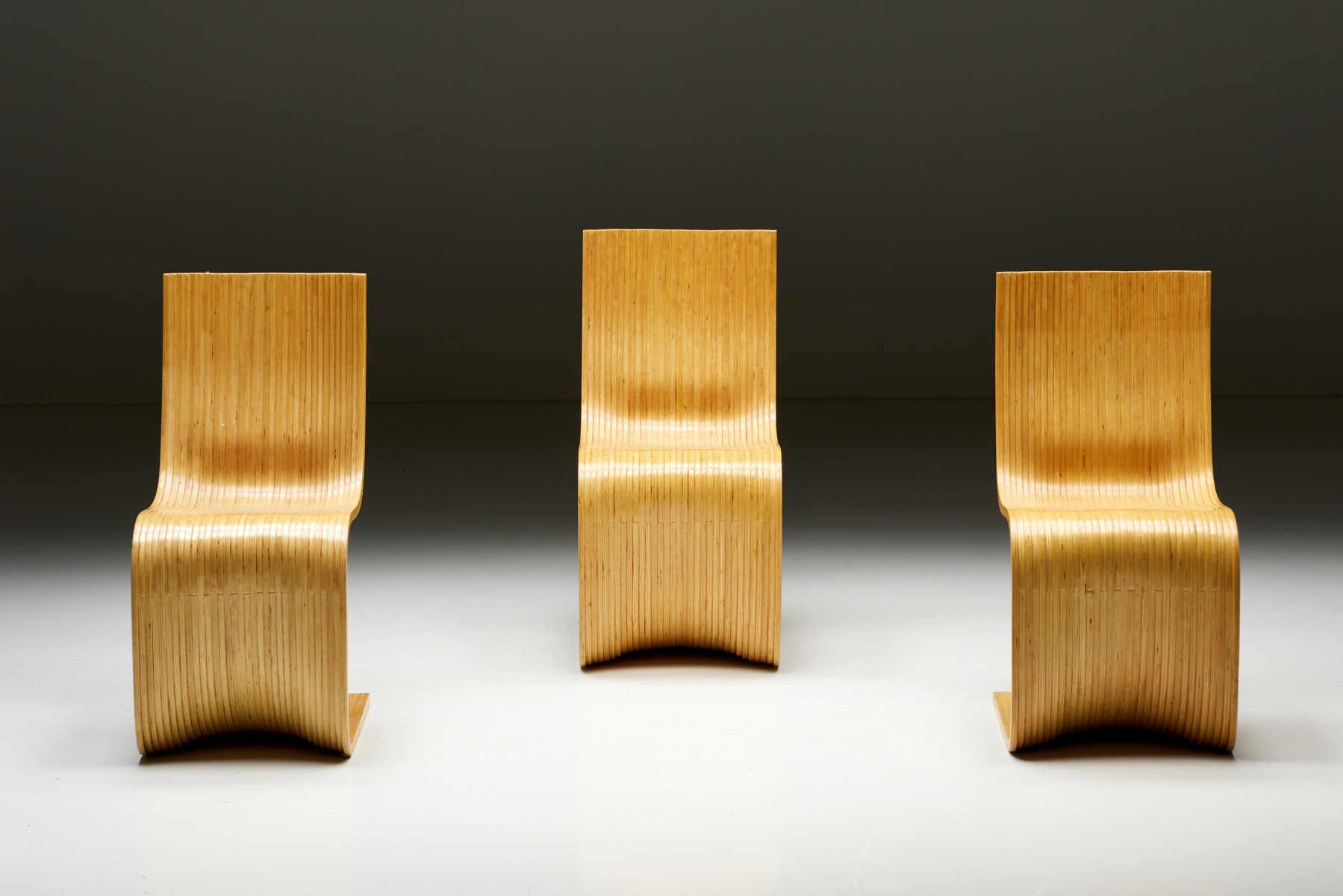 Collectible bamboo dining chairs by Alejandro Estrada for Piegatto