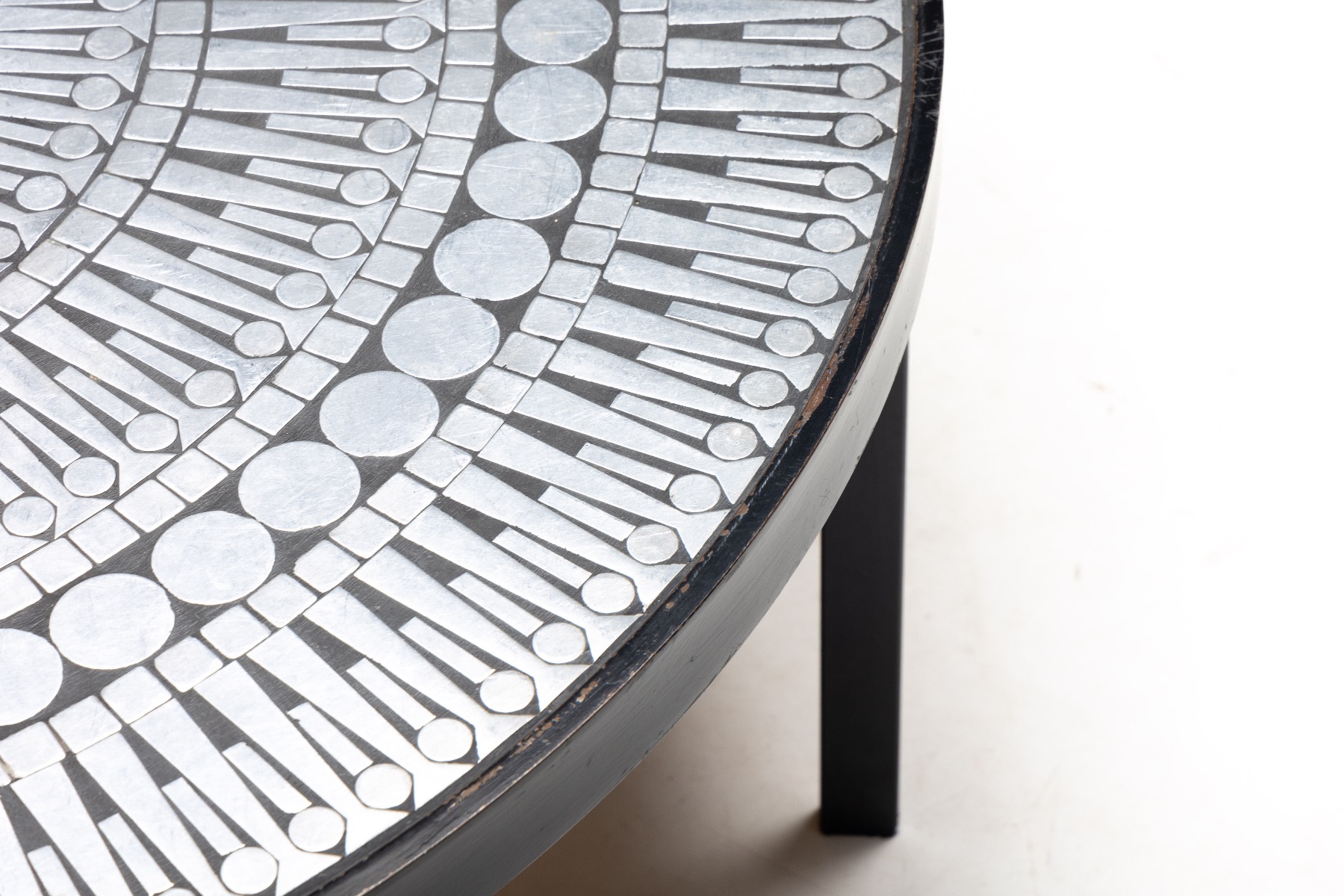 Collectible mosaic coffee table from the 1970s design