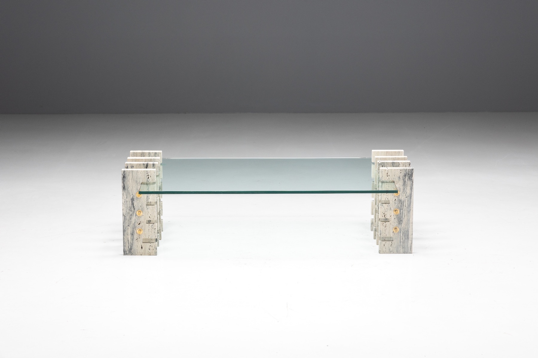 Contemporary travertine coffee table by Gianfranco Ferré Home