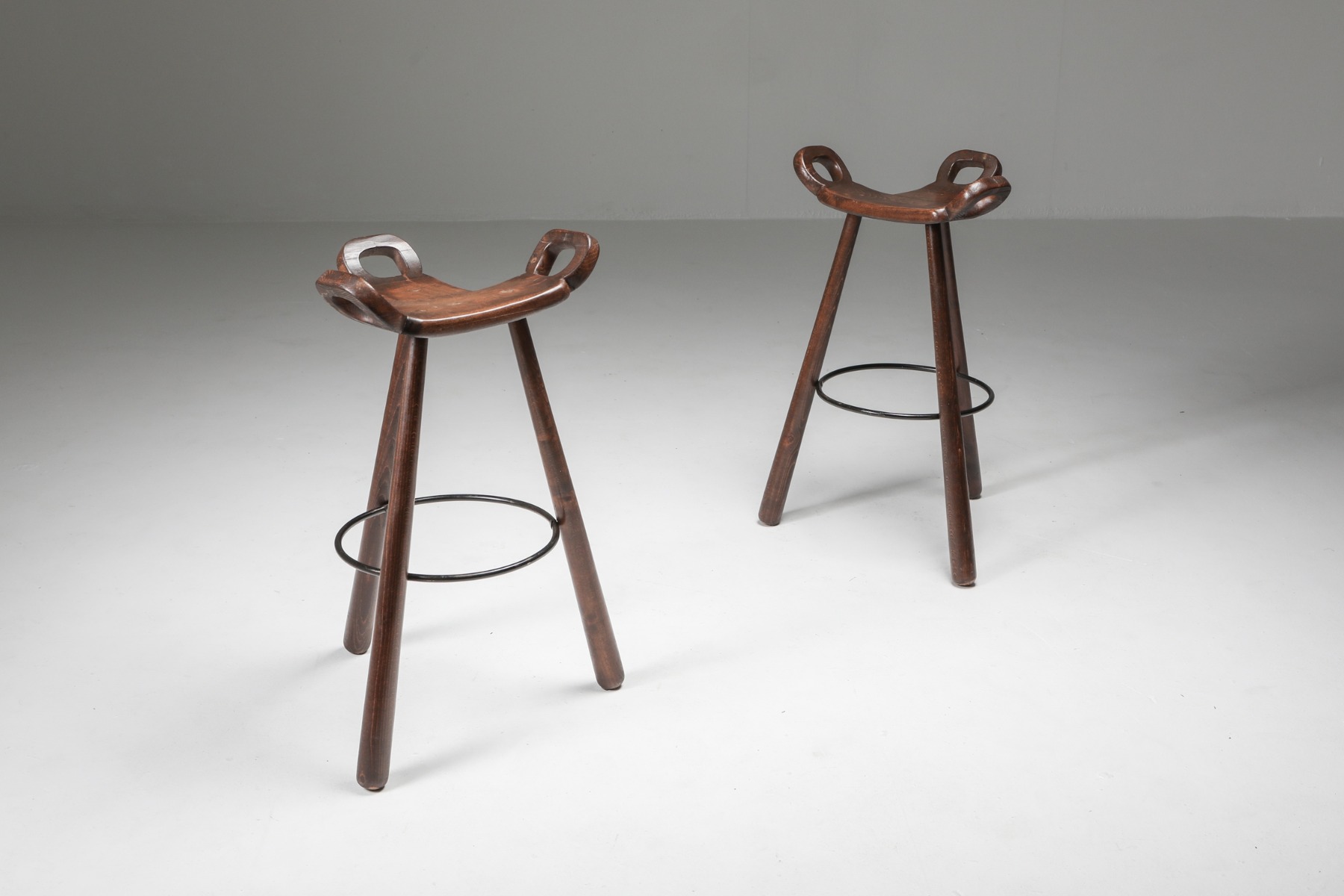 Designer bar stools by Carl Malmsten from the 1950s