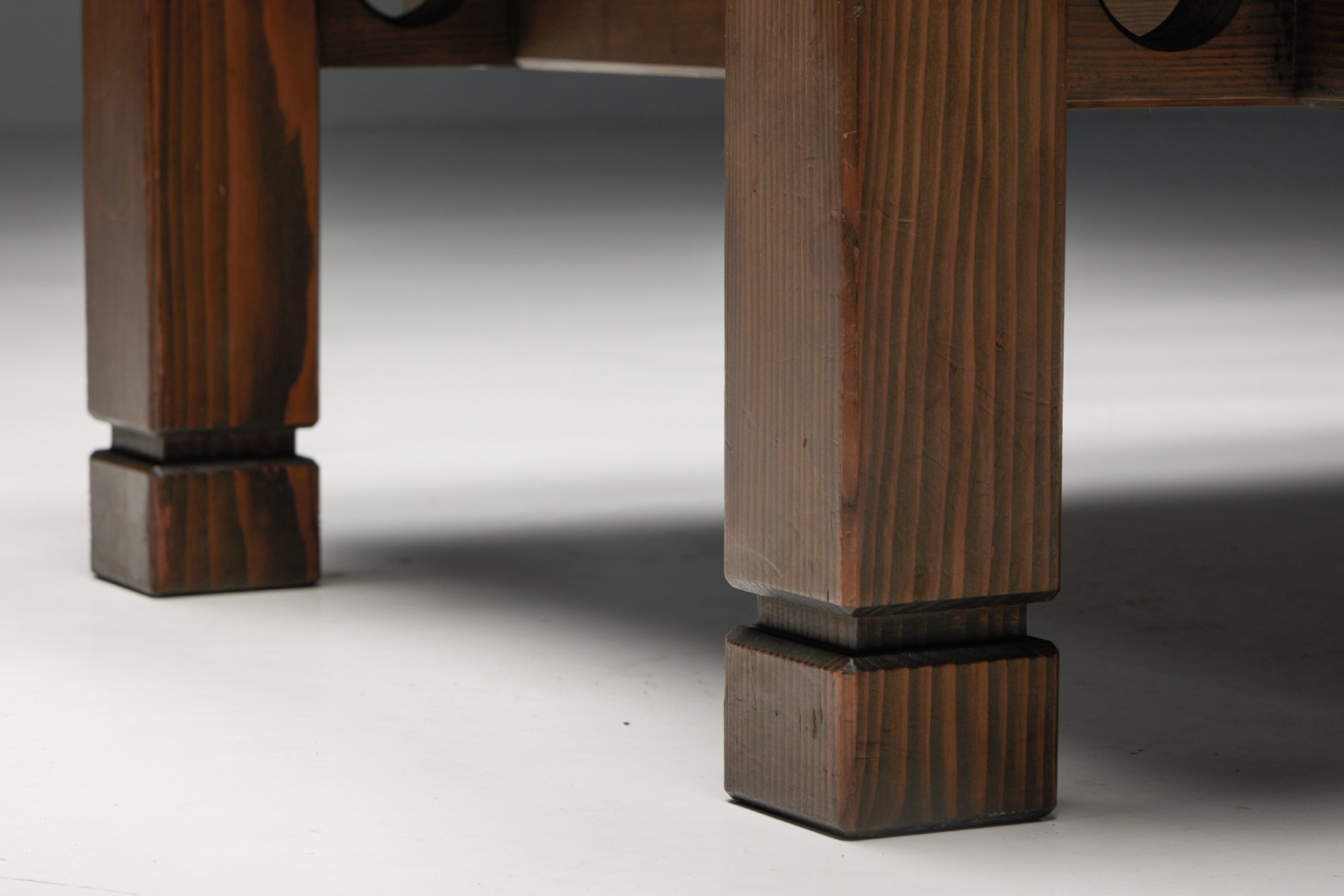 Designer French square coffee table from the 1960s