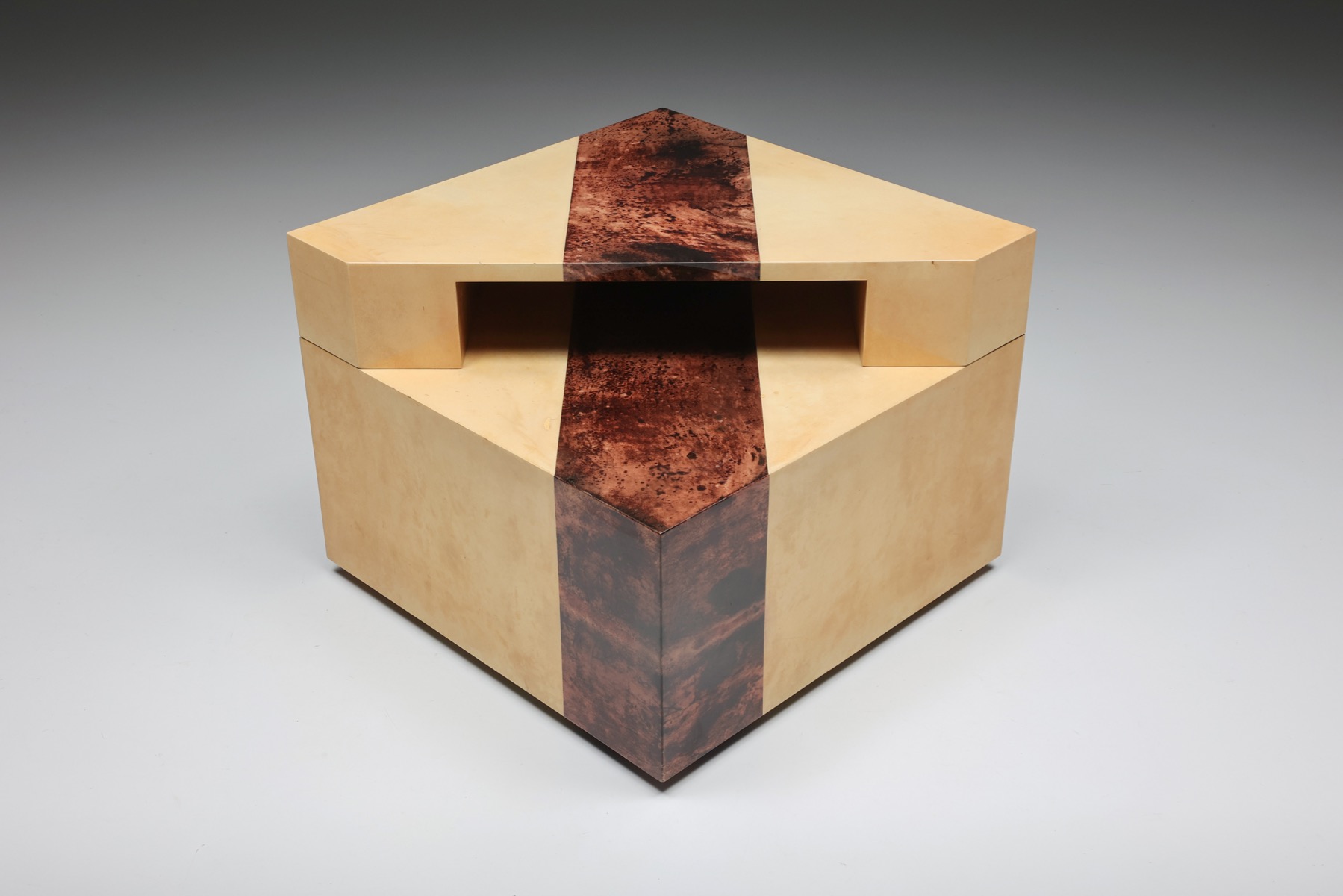 Designer console table by Aldo Tura from the 1970s
