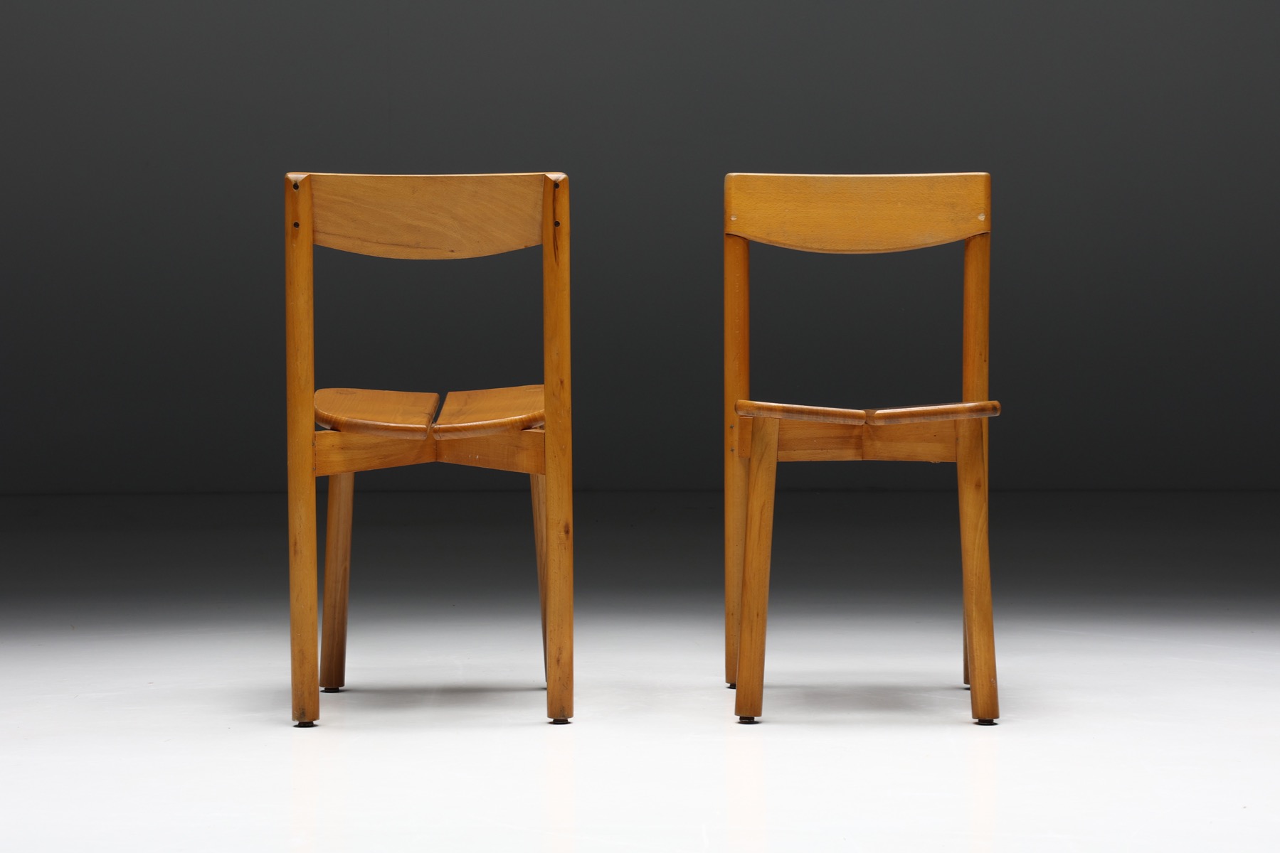 Designer dining chairs by Pierre Gautier Delaye from the 1960s