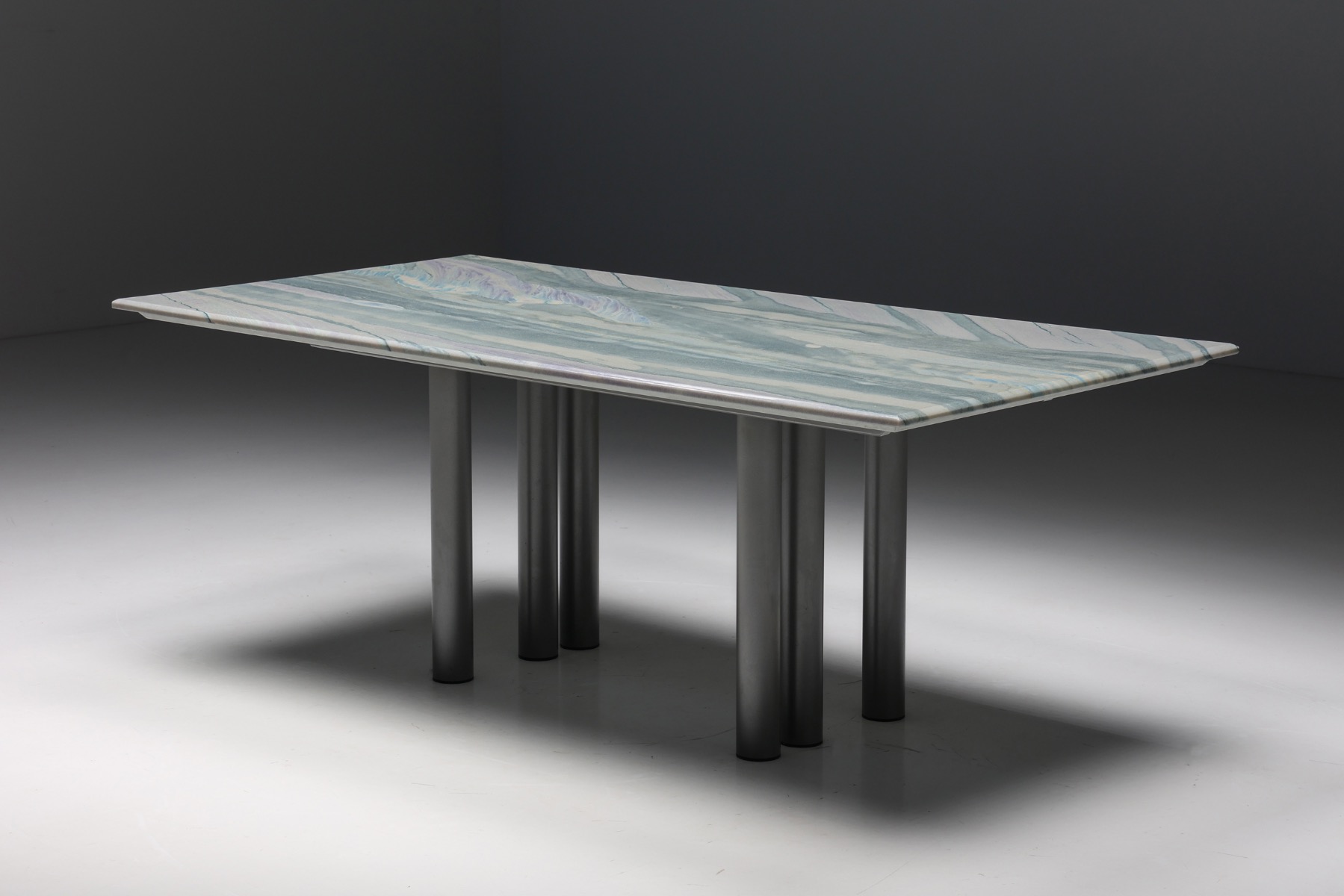 Designer marble dining table by Pia Manu from the 1990s