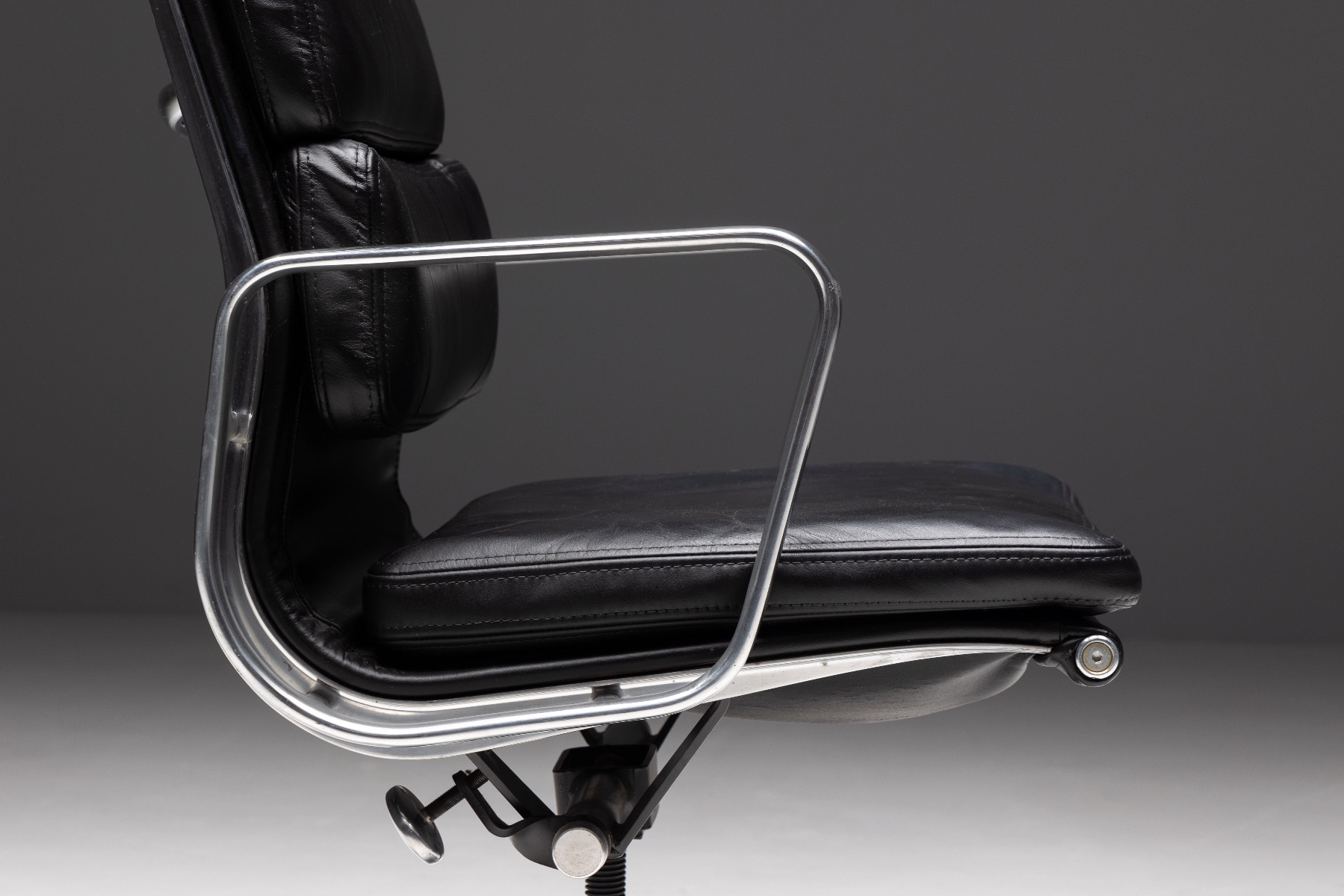 Designer soft pad office chair by Charles and Ray Eames