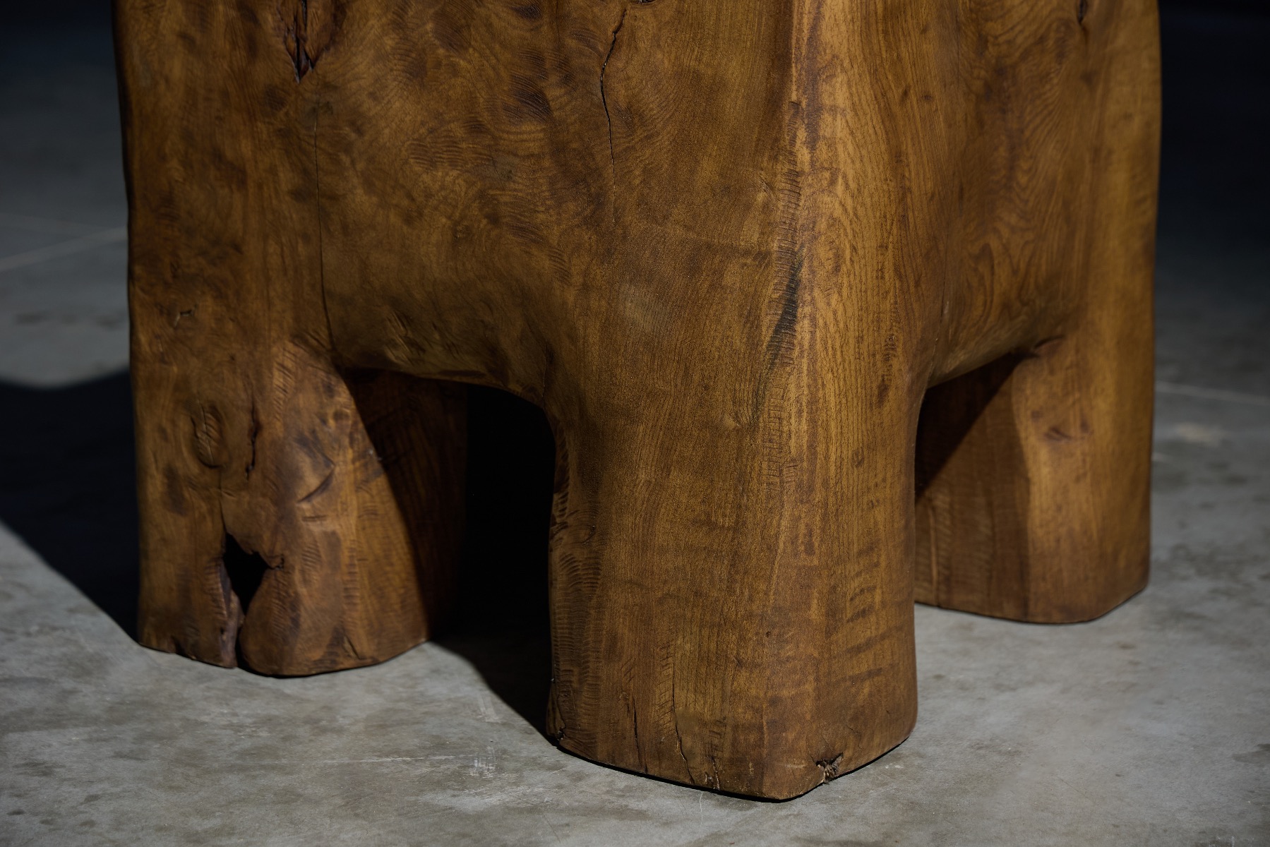 Modern sculptural chair with brutalist character