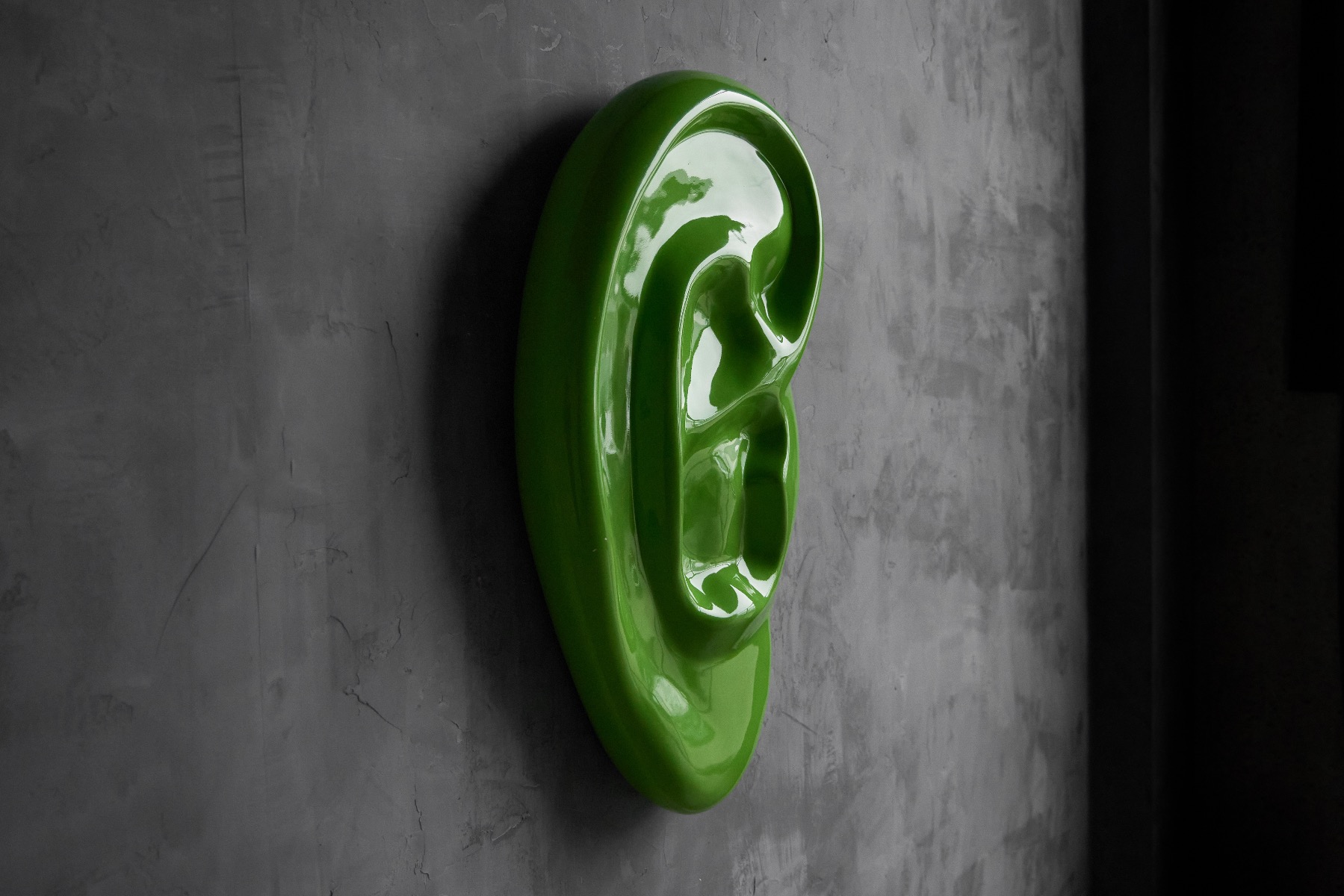 Gallery level fibreglass ear sculpture from the 2010s