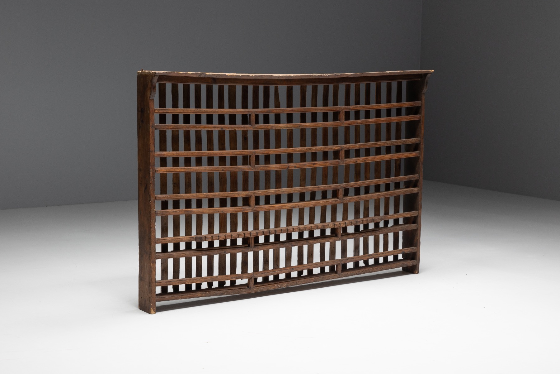 Handcrafted folk art shelving unit 19th century