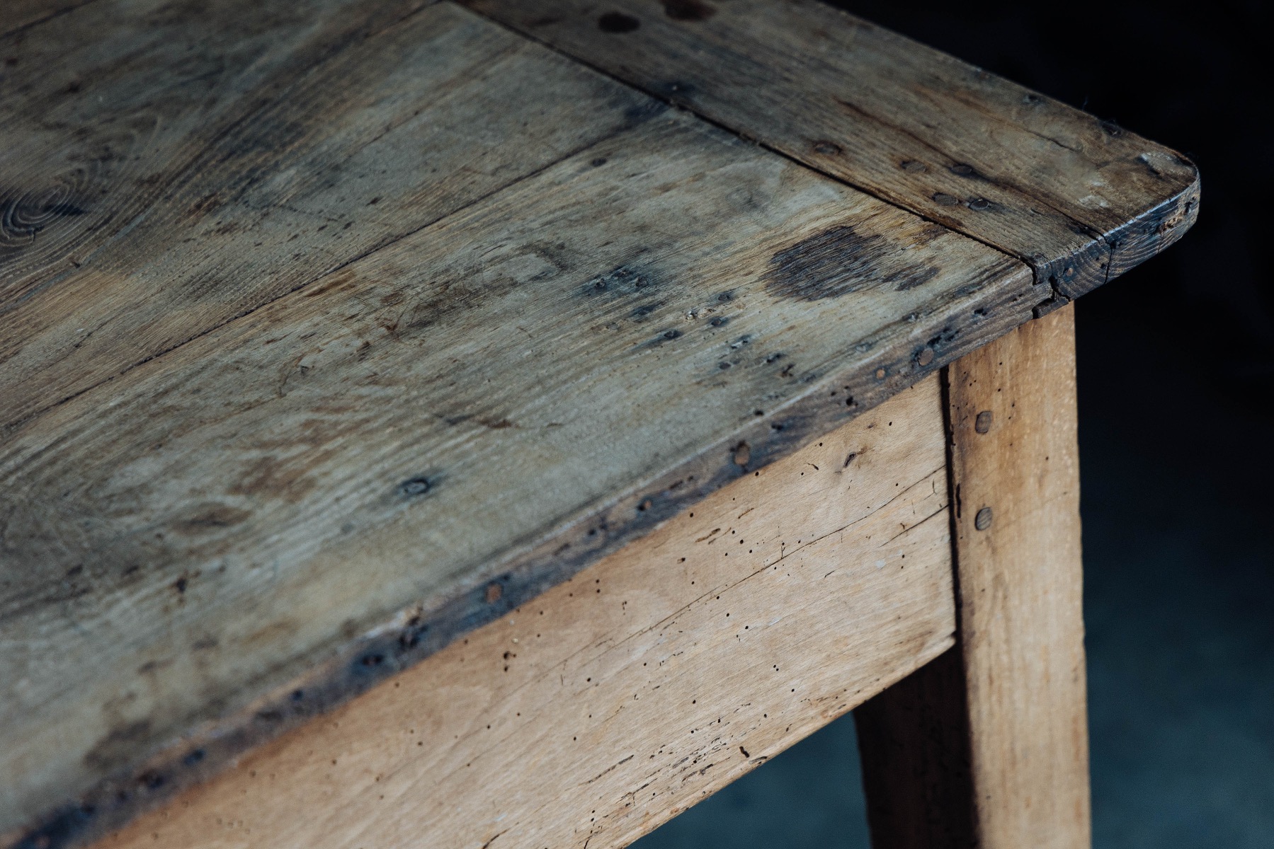 Handcrafted folk art table 19th century