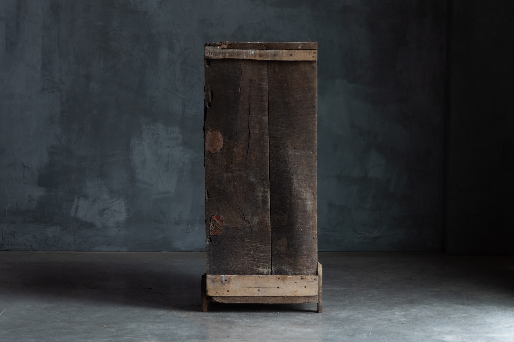 Authentic 1800s folk art wooden cupboard