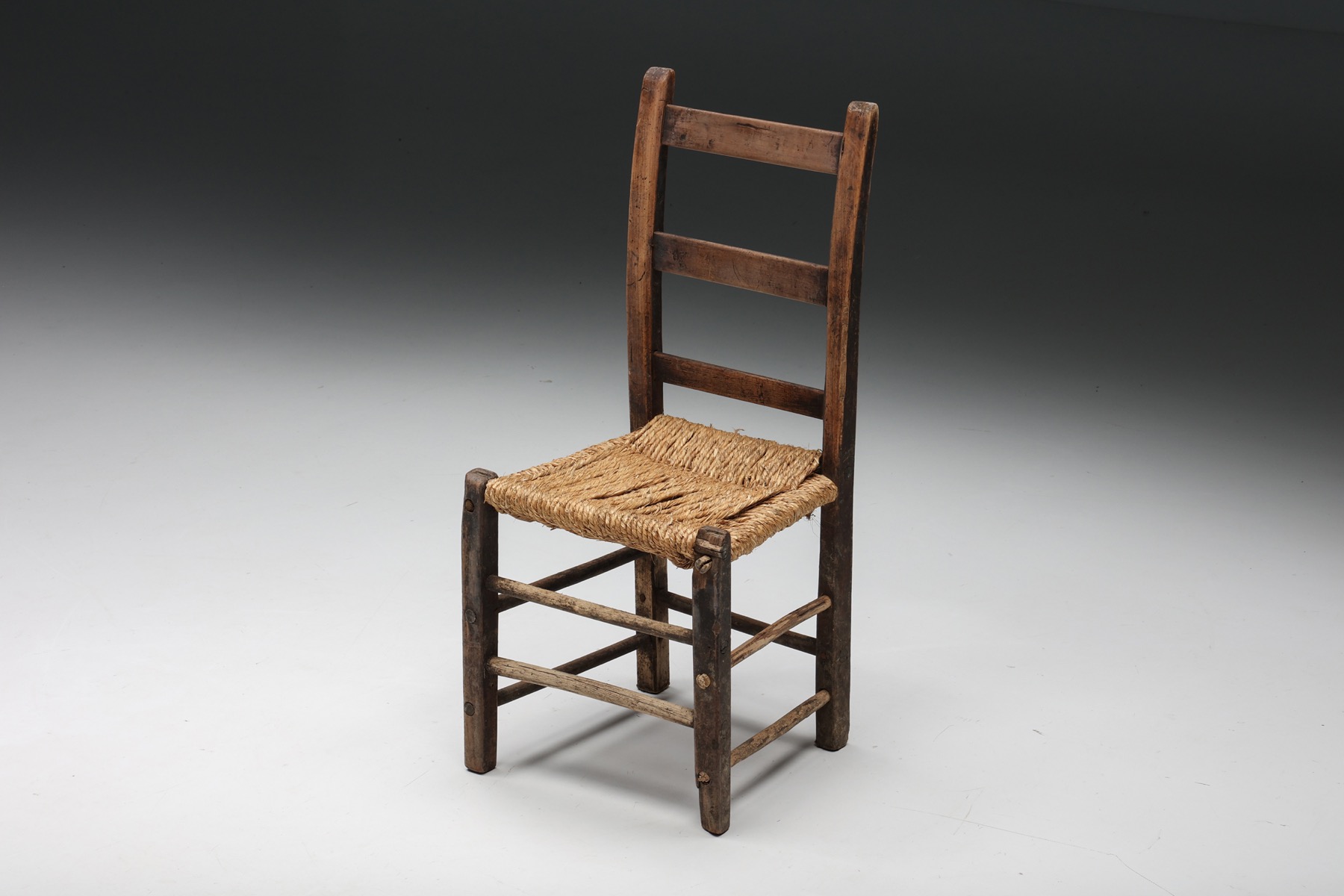Handcrafted rattan chair in artisanal style