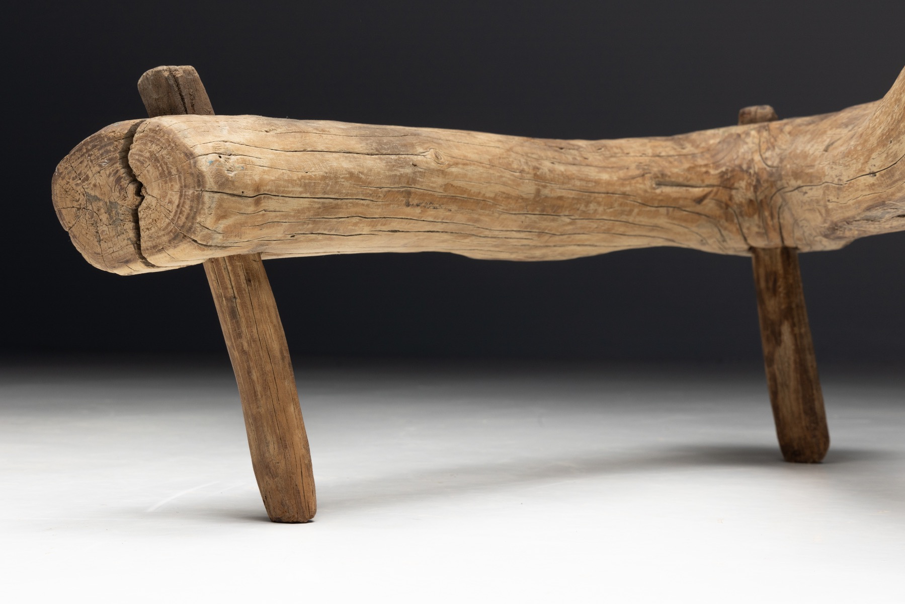 Handmade rural tripod stool 18th century