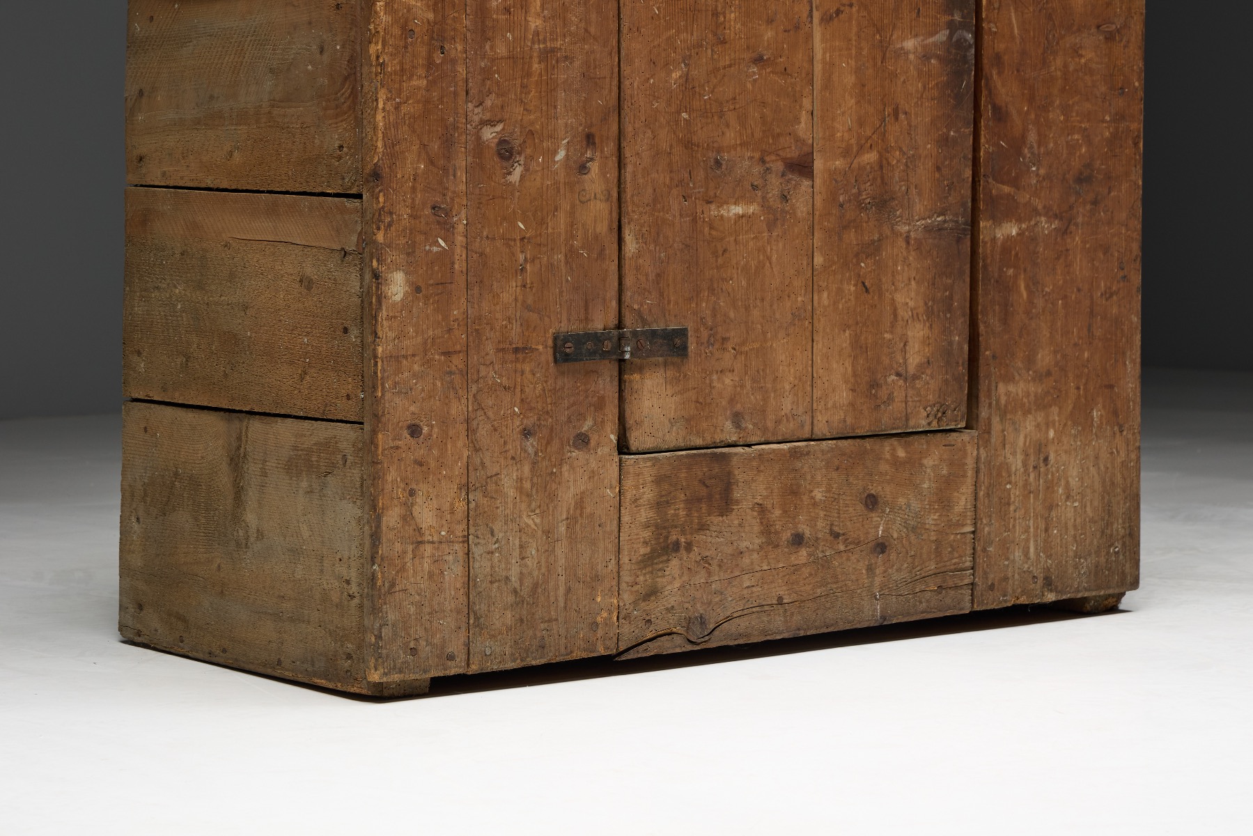 Historic solid wood Alpine cabinet