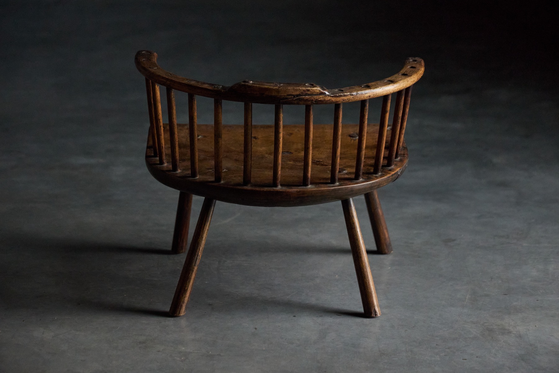 Historic French folk stool from the 1800s