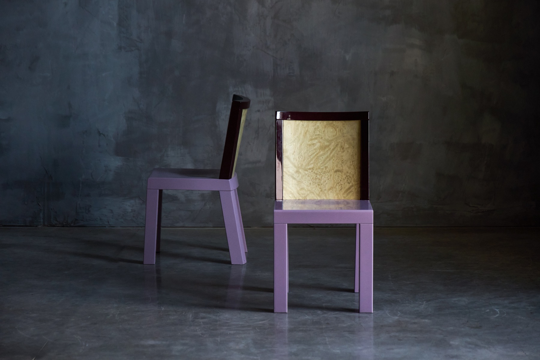 Collectible Ettore Sottsass pink chairs for Leitner