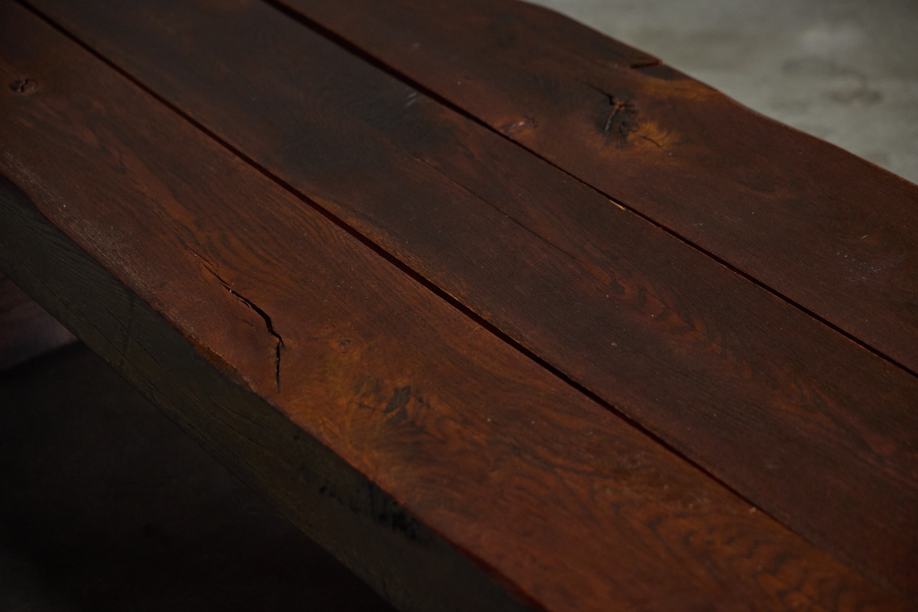 Mid century brutalist rectangular coffee table with solid presence