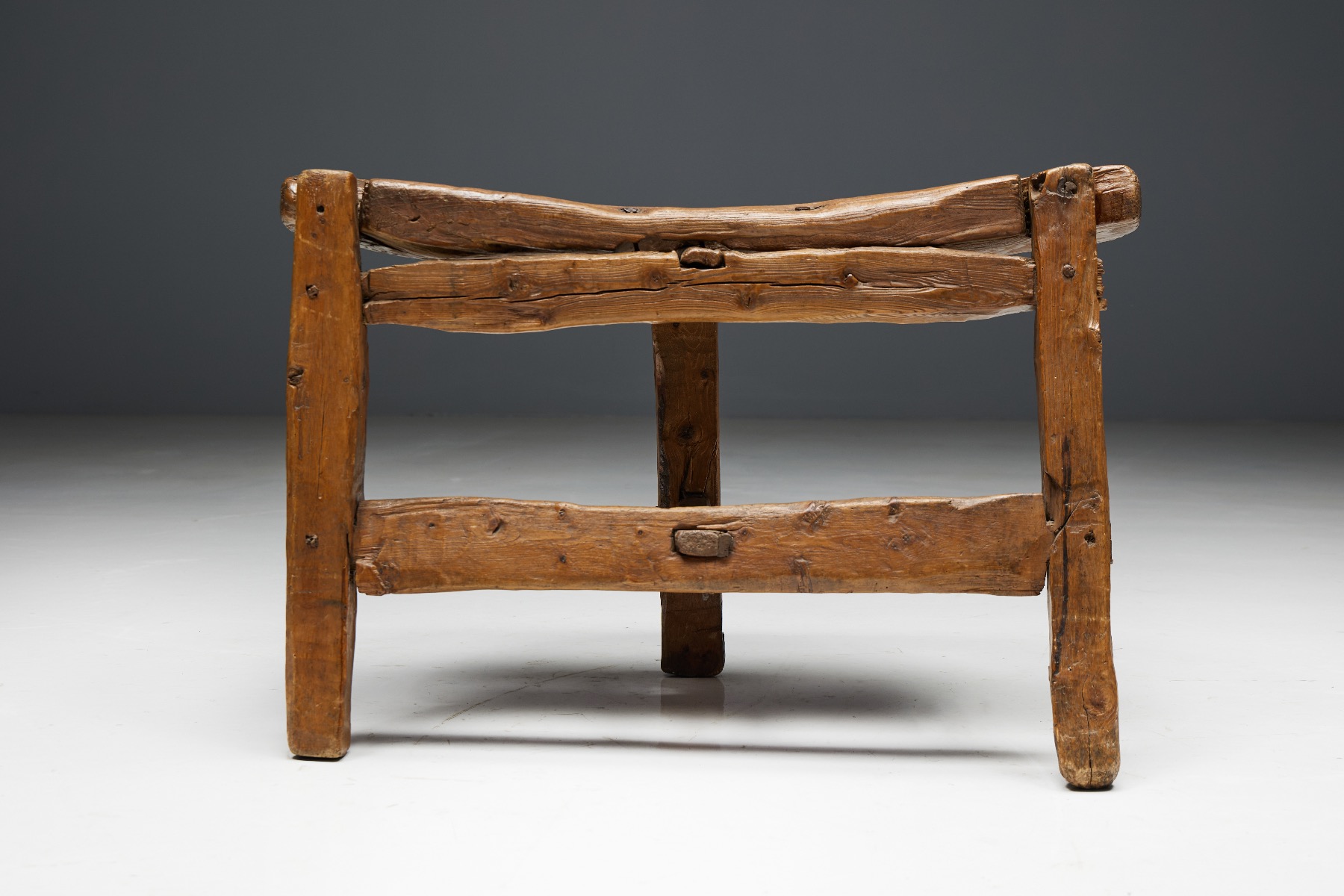 Nineteenth century tripod bench in wood