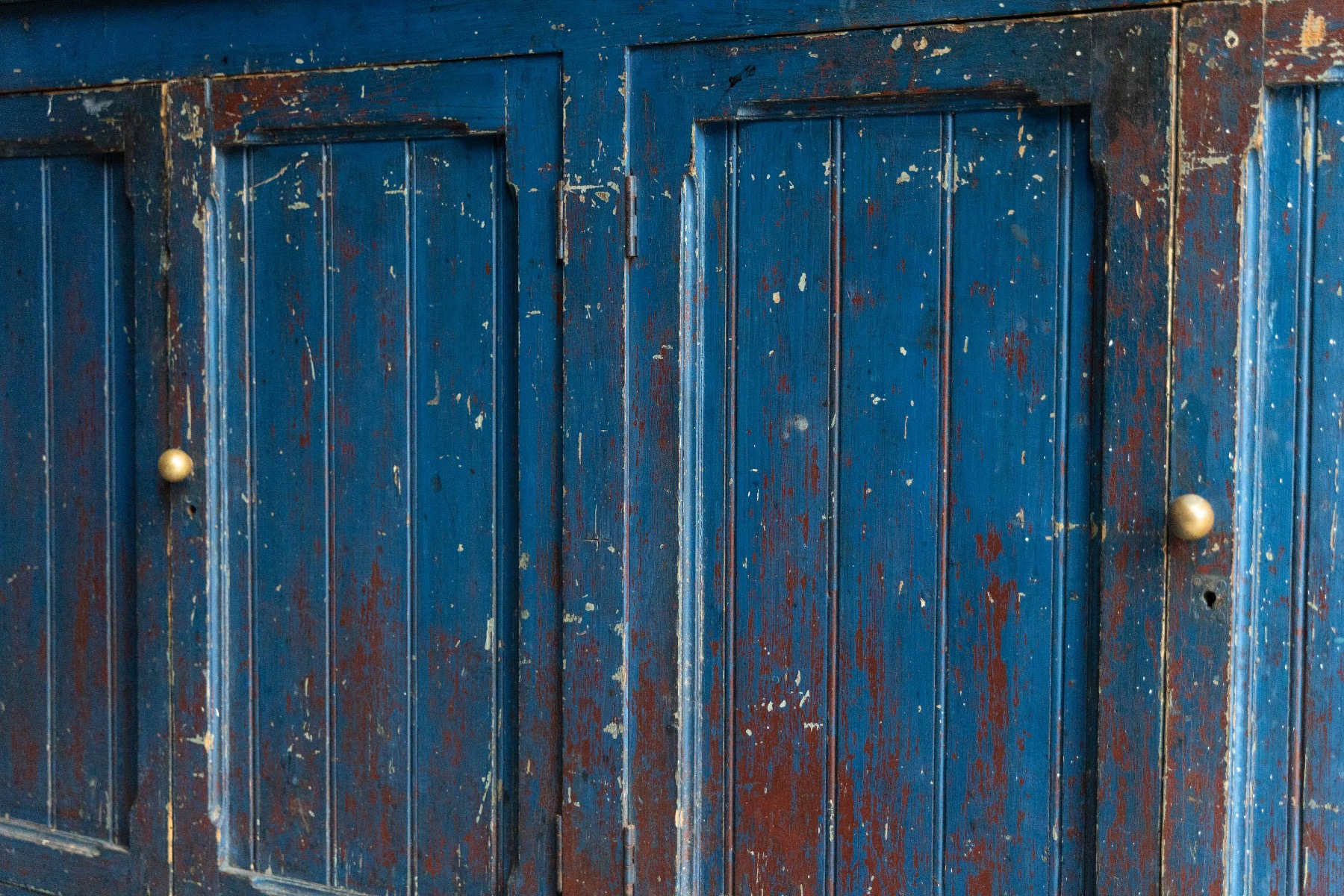Heritage 19th century blue painted cupboard