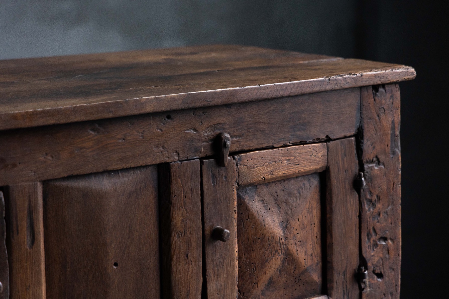 Authentic 19th century rustic farmhouse cupboard