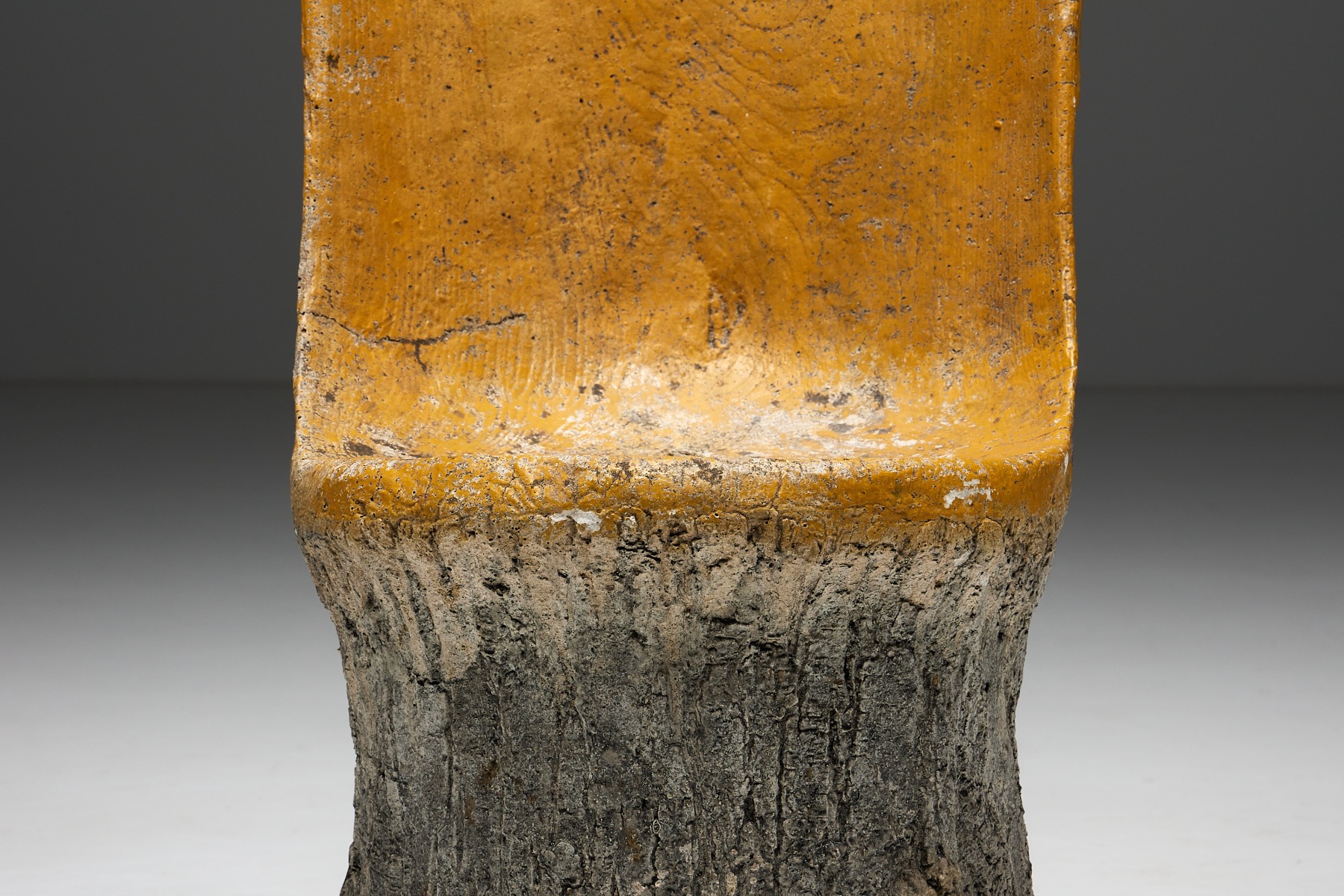 Collectible brutalist concrete seating piece