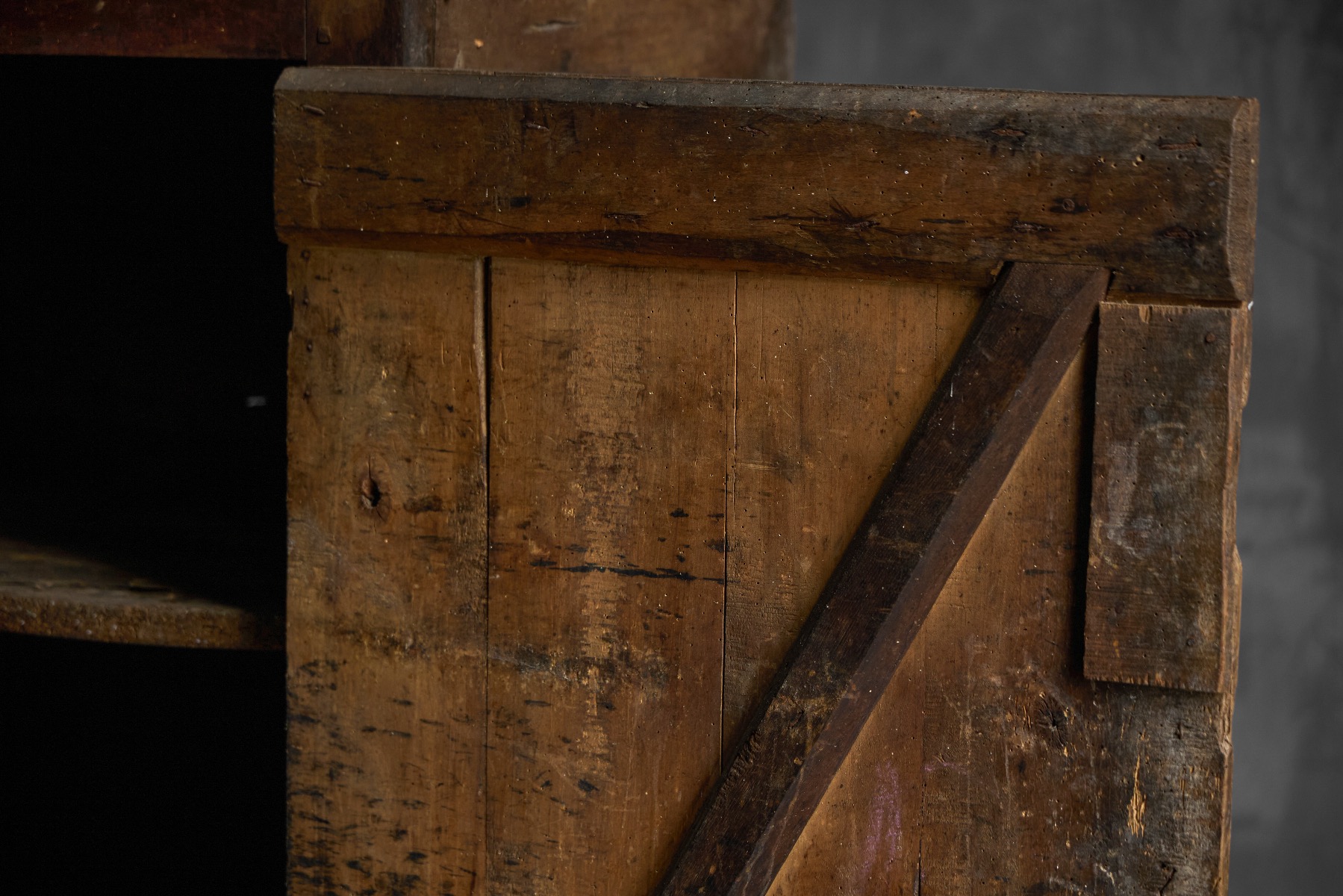 Rural vernacular cabinet with traditional construction