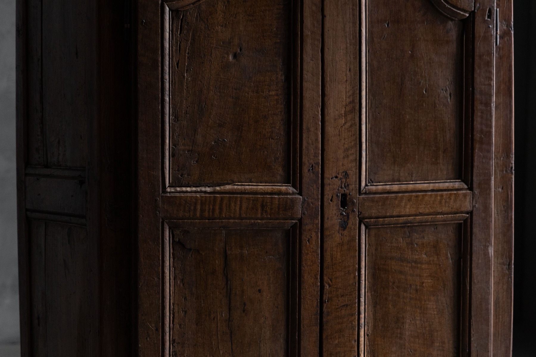 Primitive 19th century cabinet in solid timber
