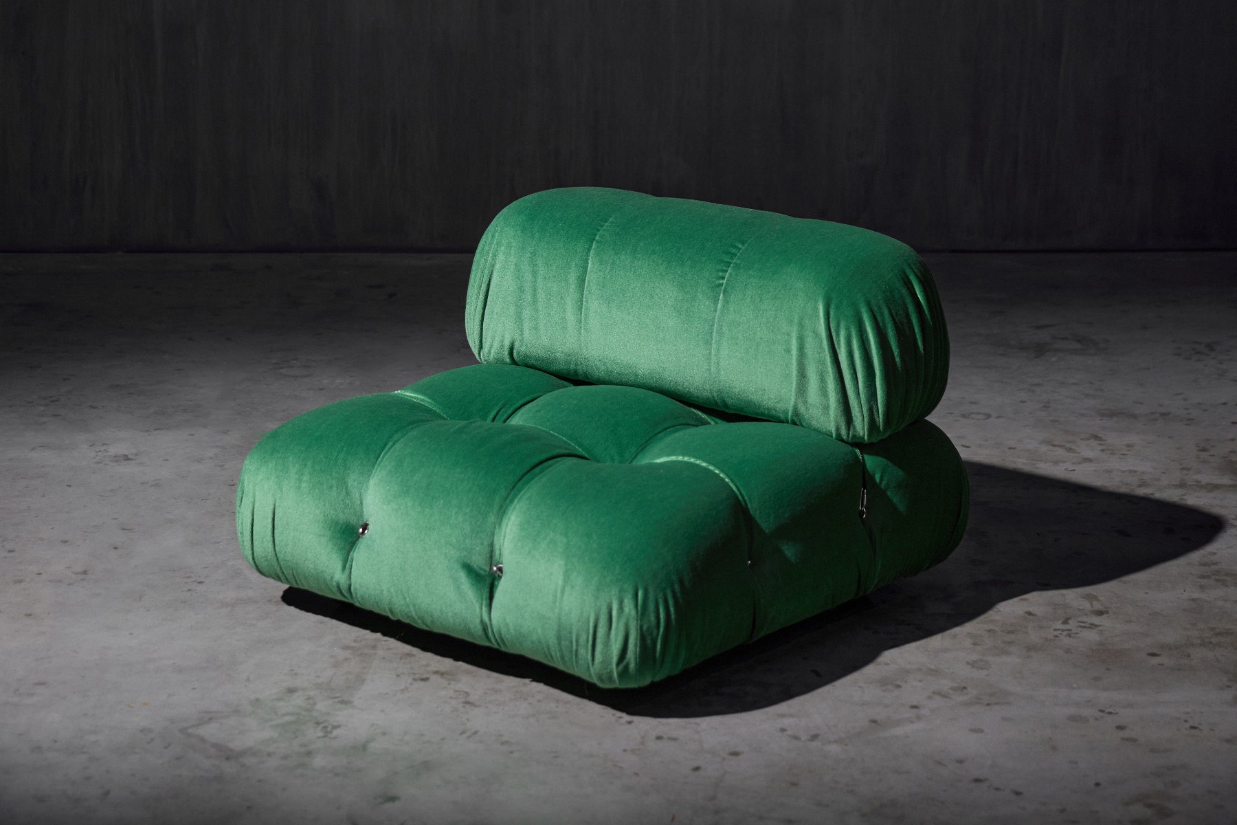 Collectible green velvet Camaleonda by B&B Italia