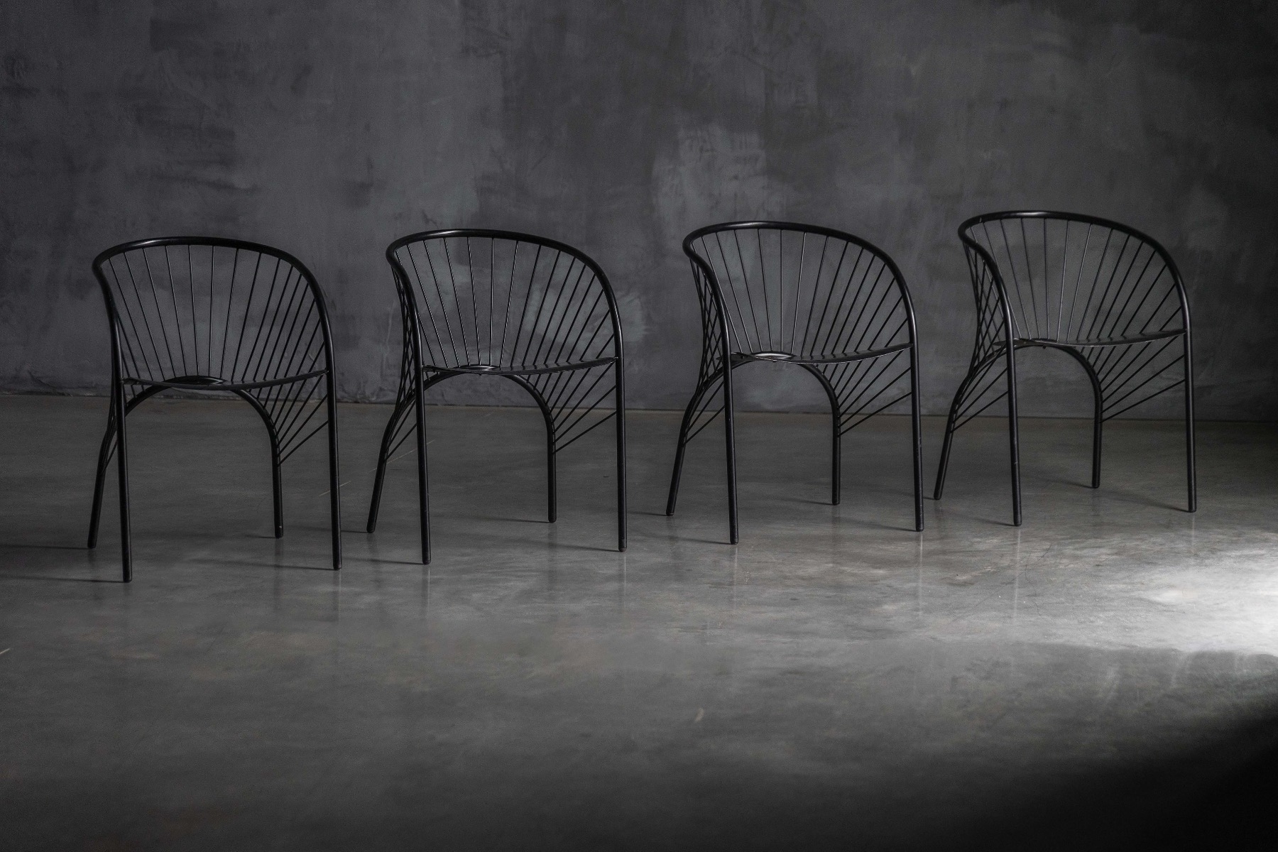 Vintage 1980s design chair by Portier