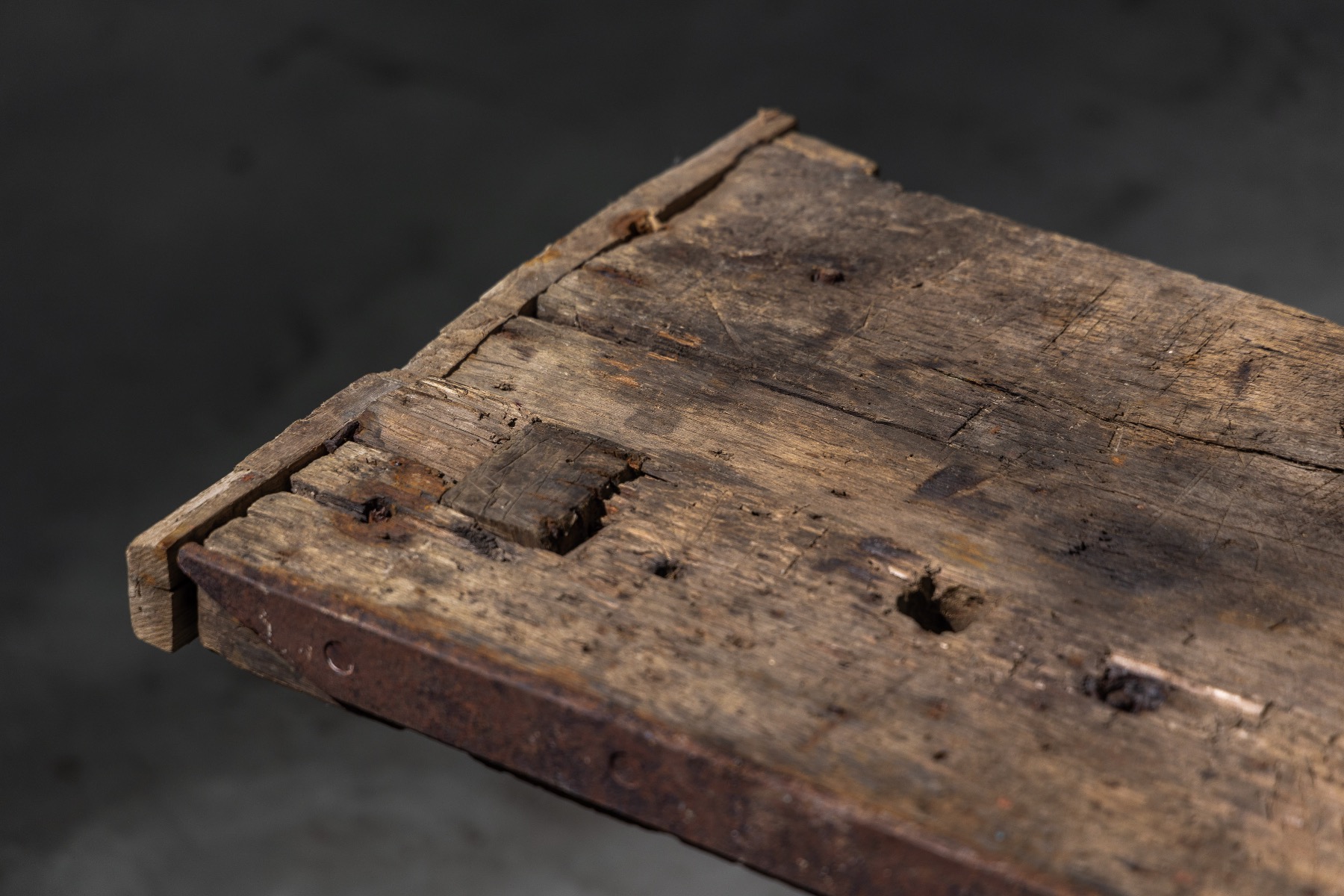 Handcrafted console table reflecting Wabi Sabi principles