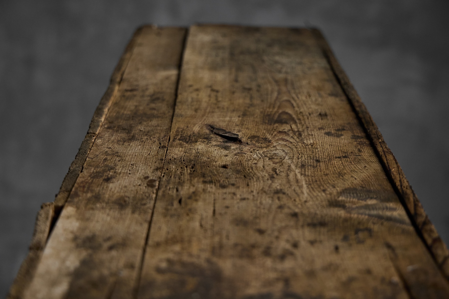 Solid wood rustic cabinet in French Art Populaire tradition from the 1800s