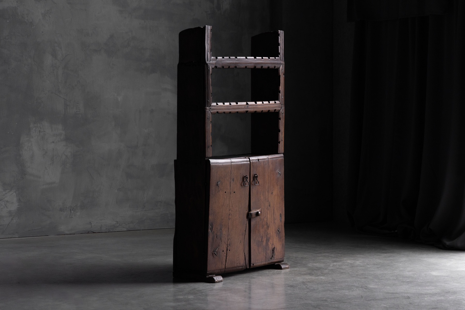 Solid wood art populaire cabinet from the 19th century