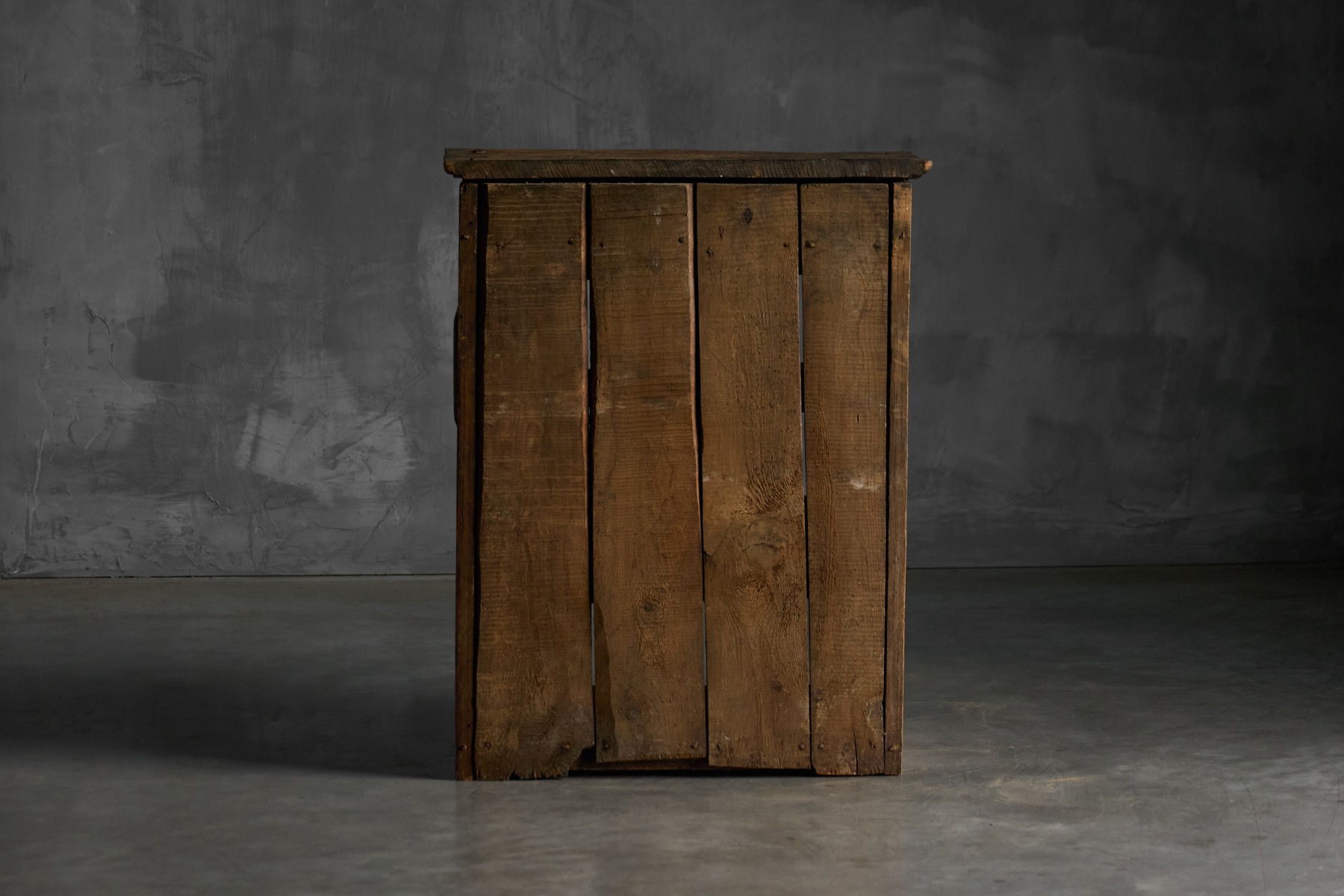Solid wood art populaire pantry cabinet from the 19th century