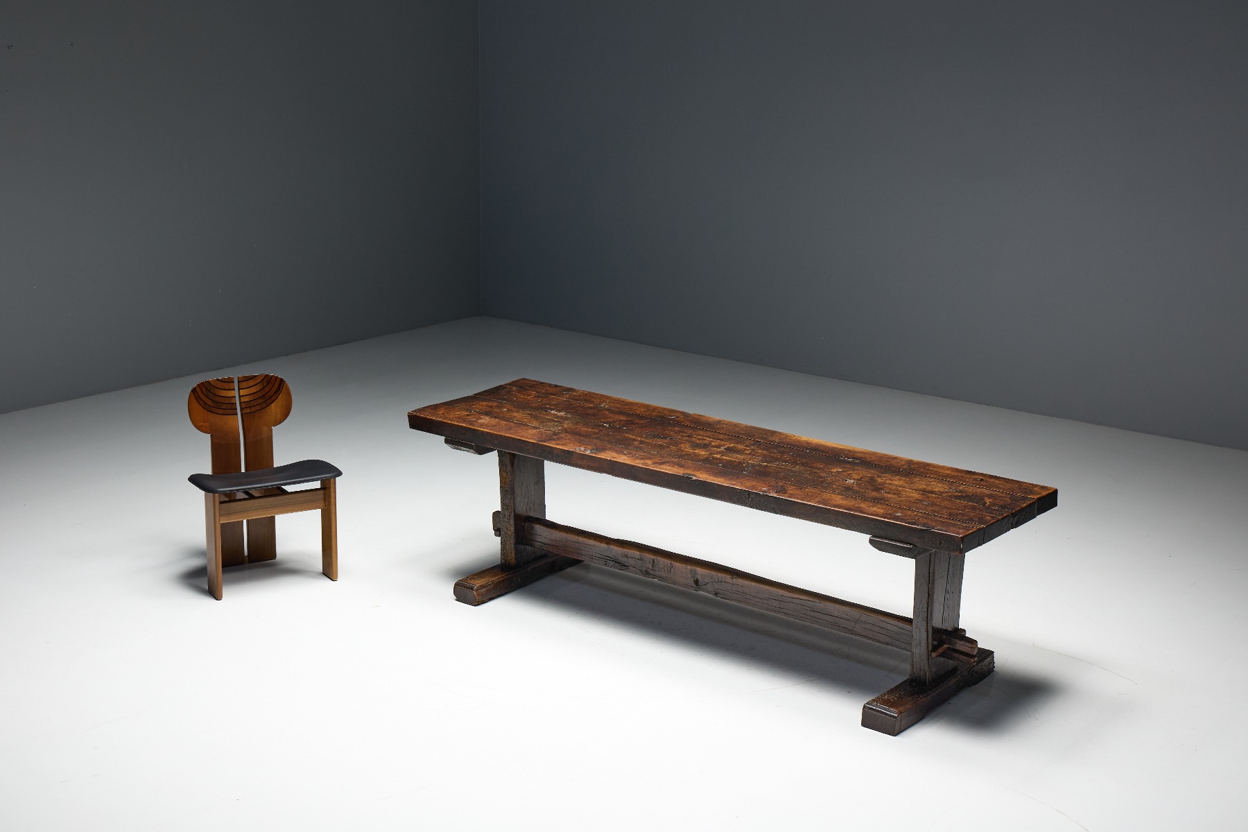 Solid wood travail populaire table