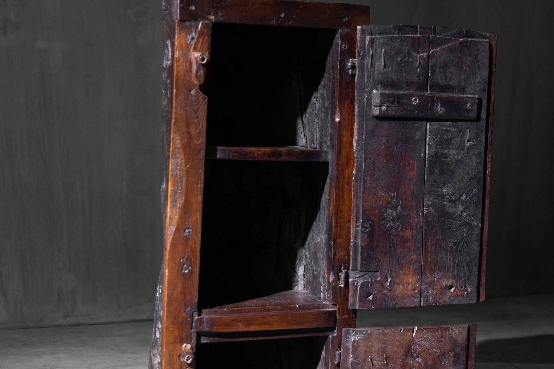 Solid wood vernacular cabinet from the 19th century