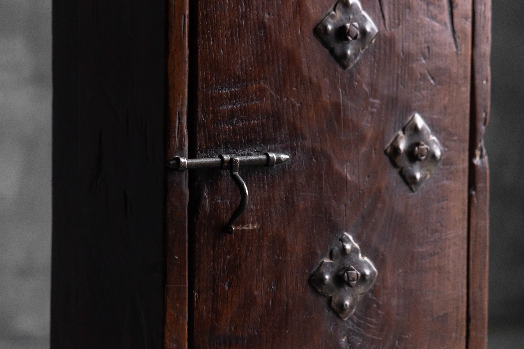 Solid wood wabi sabi cabinet from the 19th century