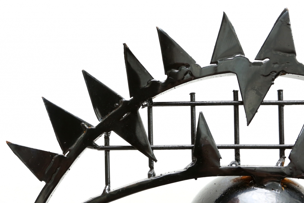Statement cyclopean black sculpture in modern style