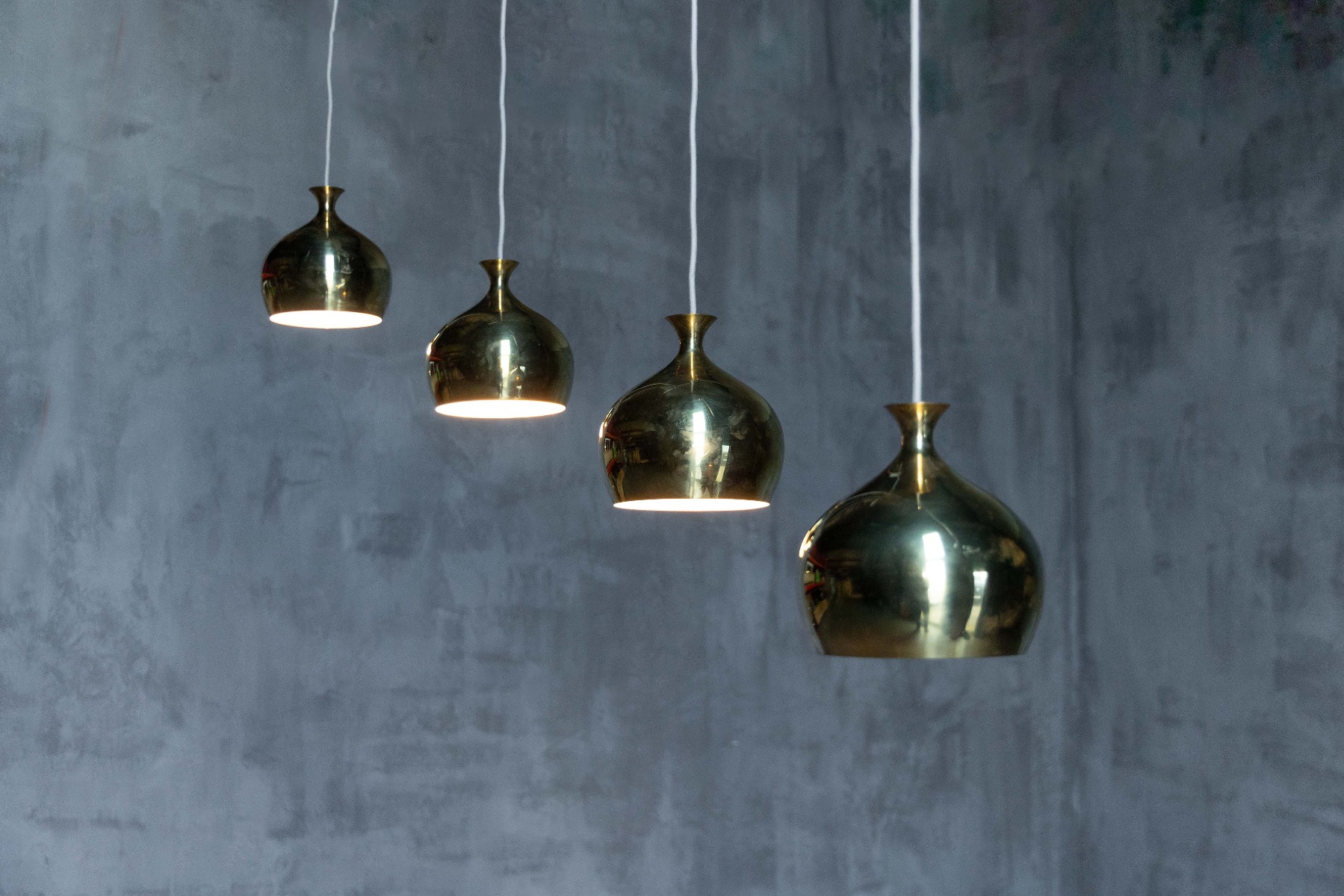 Sculptural Swedish lamp with warm diffused light