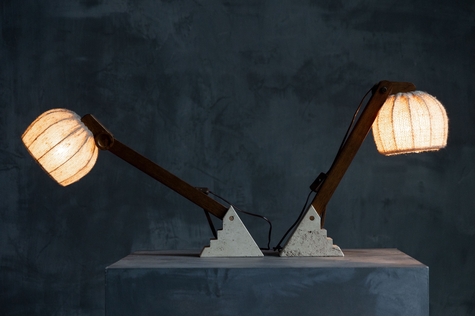 Collectible mid century brutalist lighting