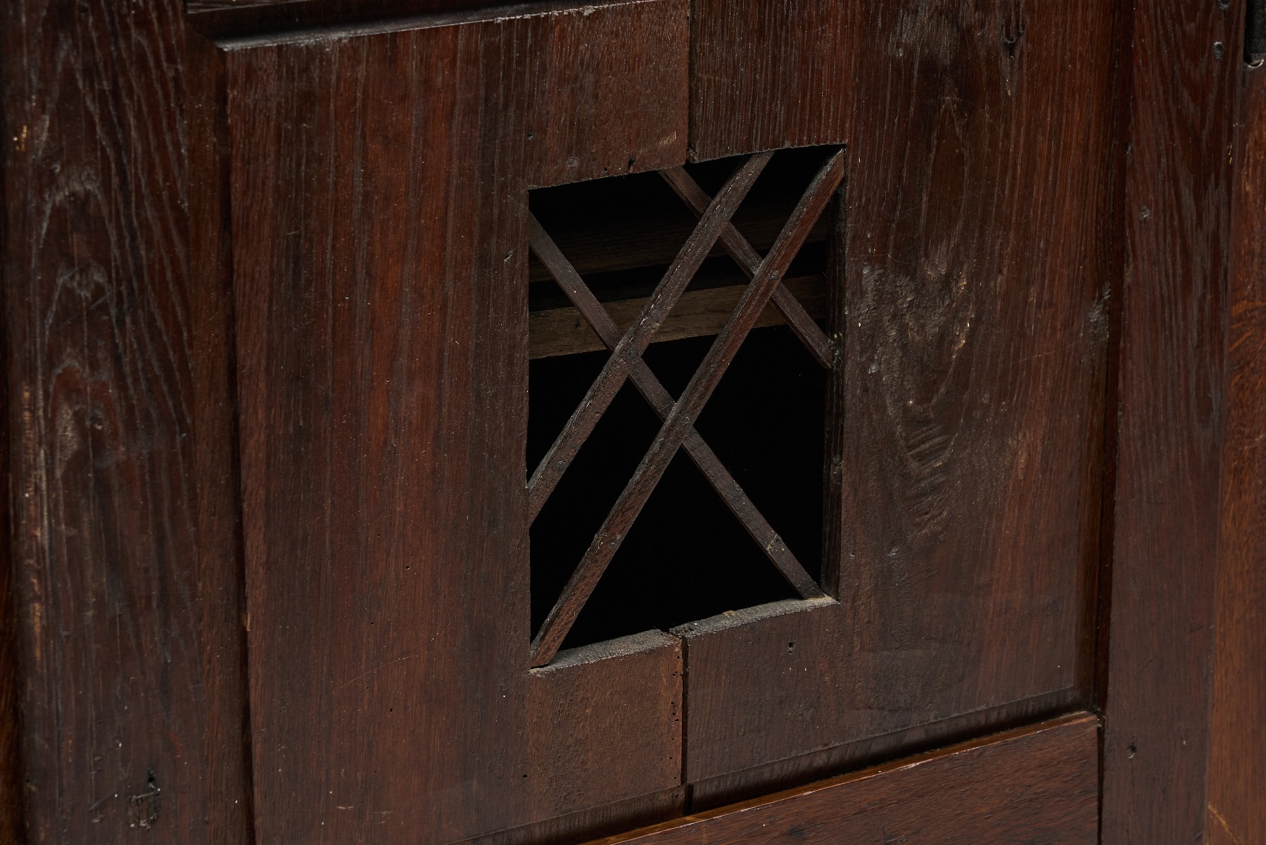 Timeworn primitive cabinet 19th century