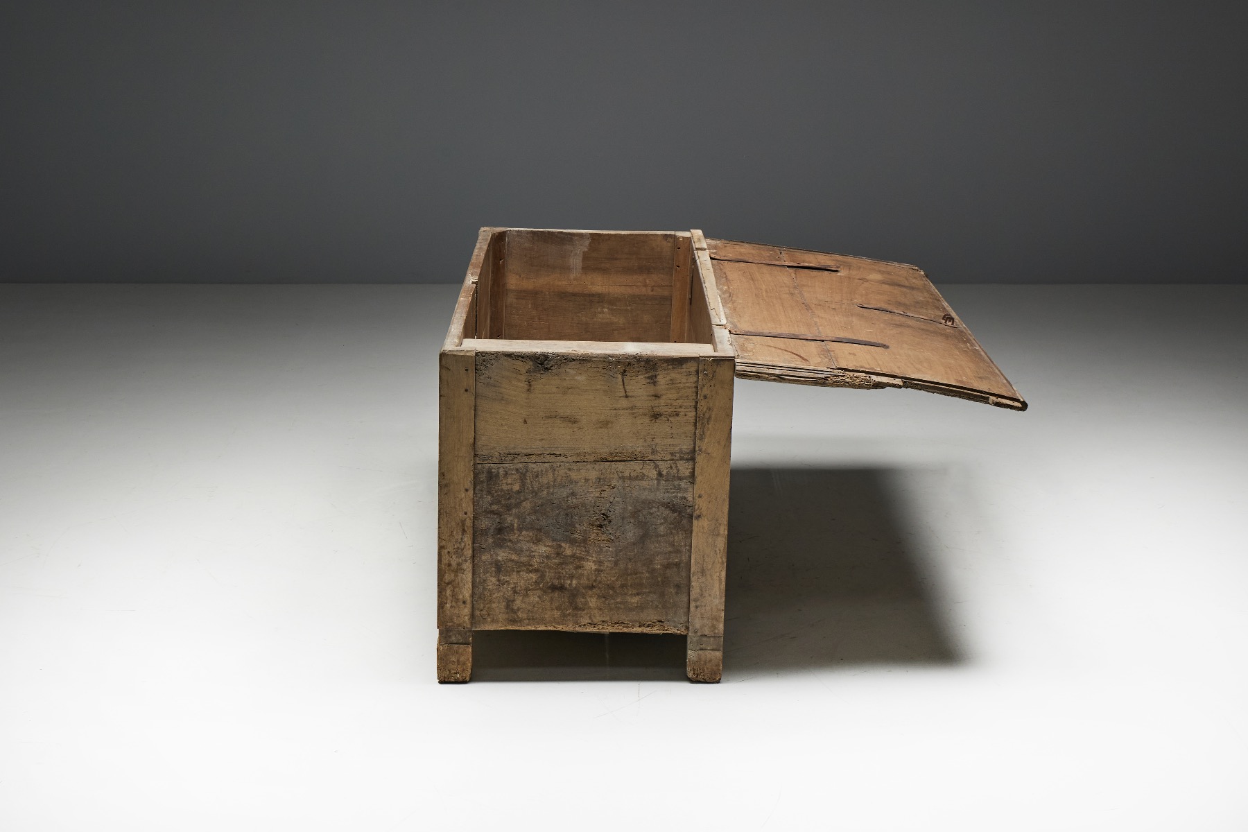 Timeworn primitive chest 1800s