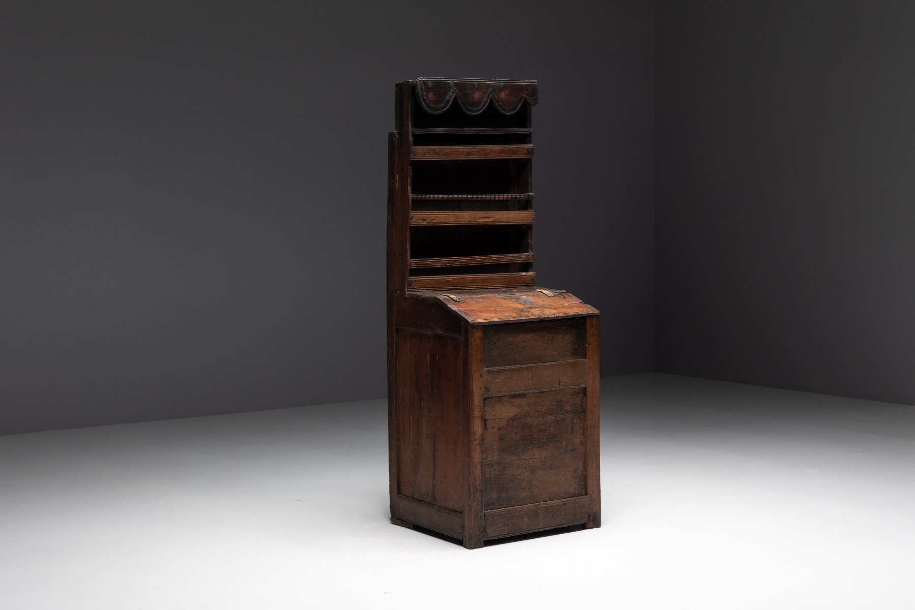 Timeworn primitive shelving unit 1800s