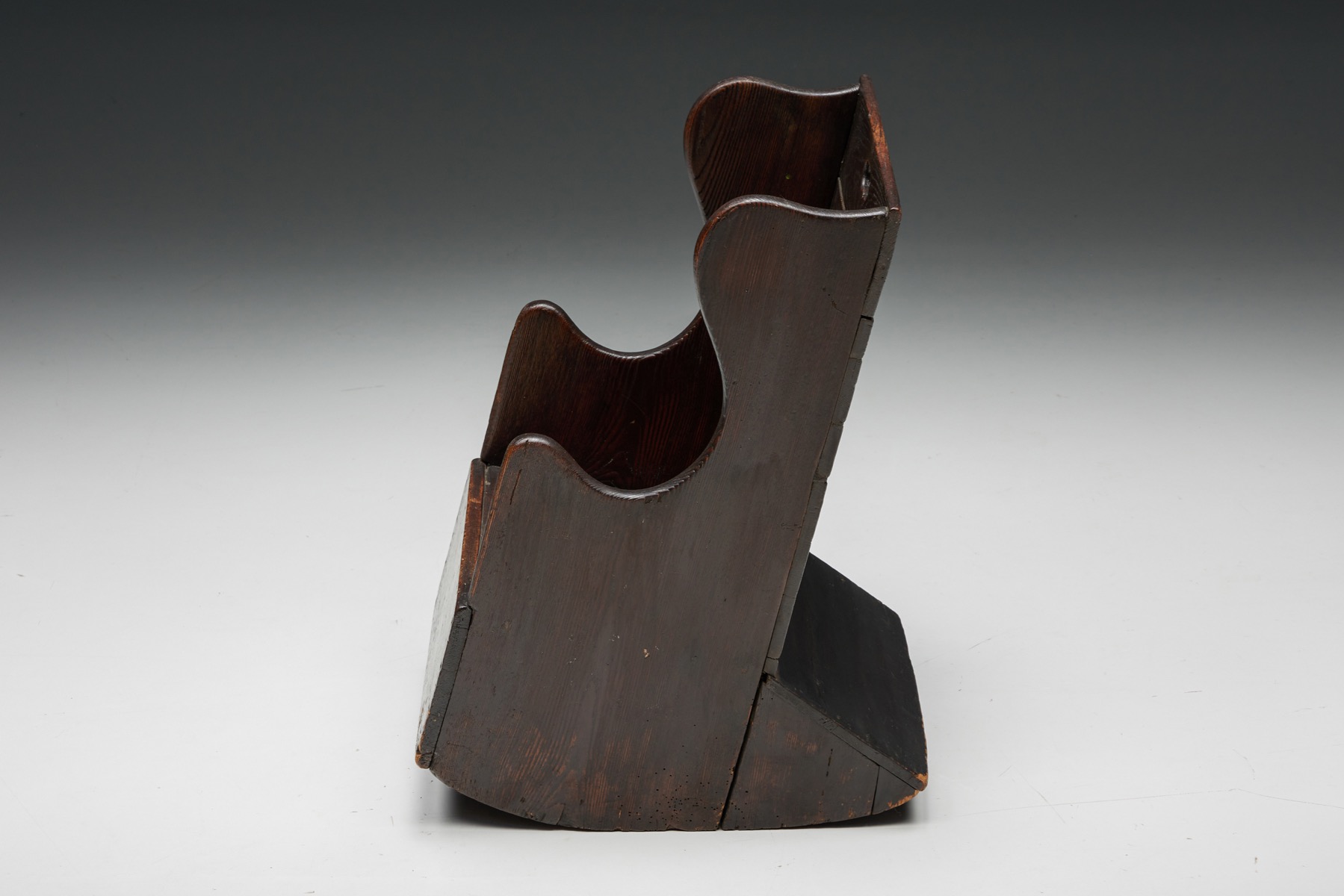 Traditional child rocking chair in curved wooden design
