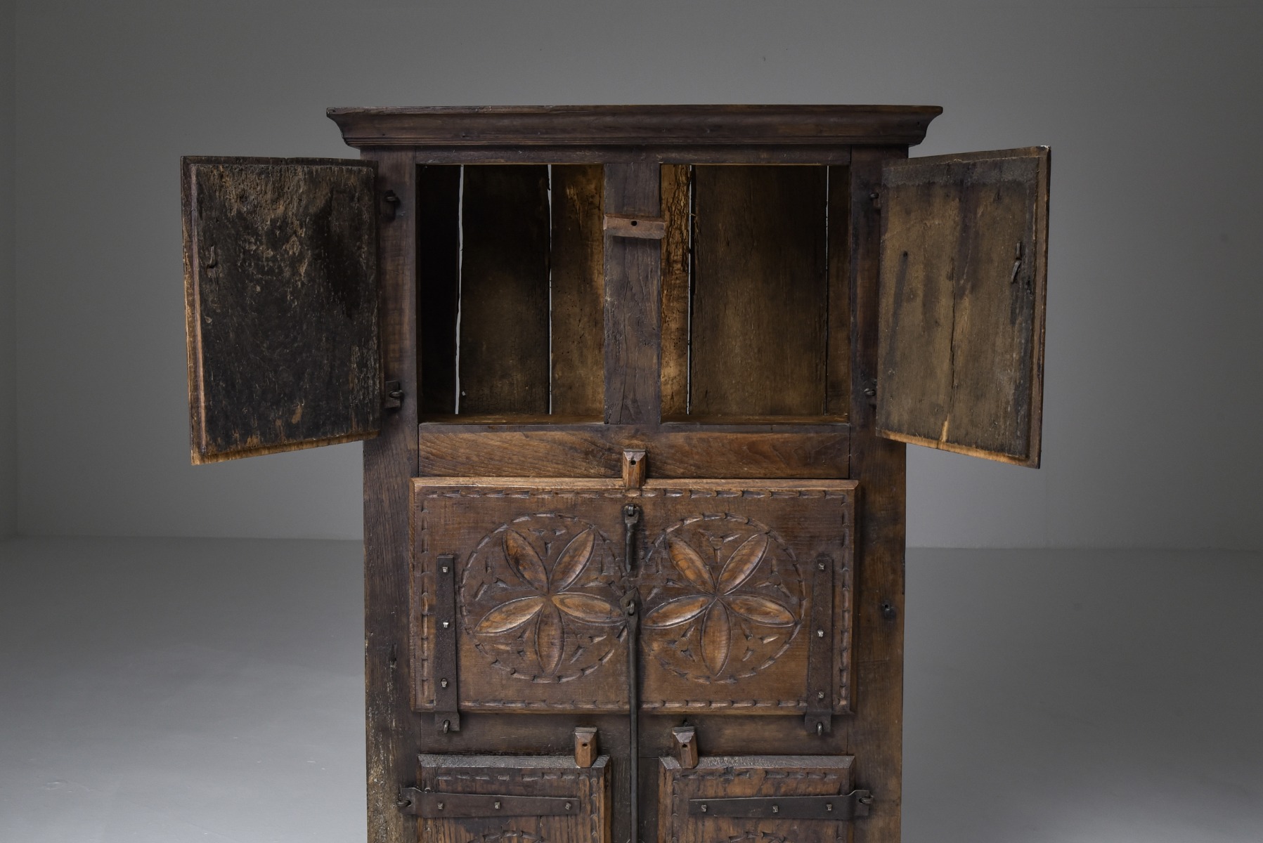 Traditional French folk cabinet from the 19th century