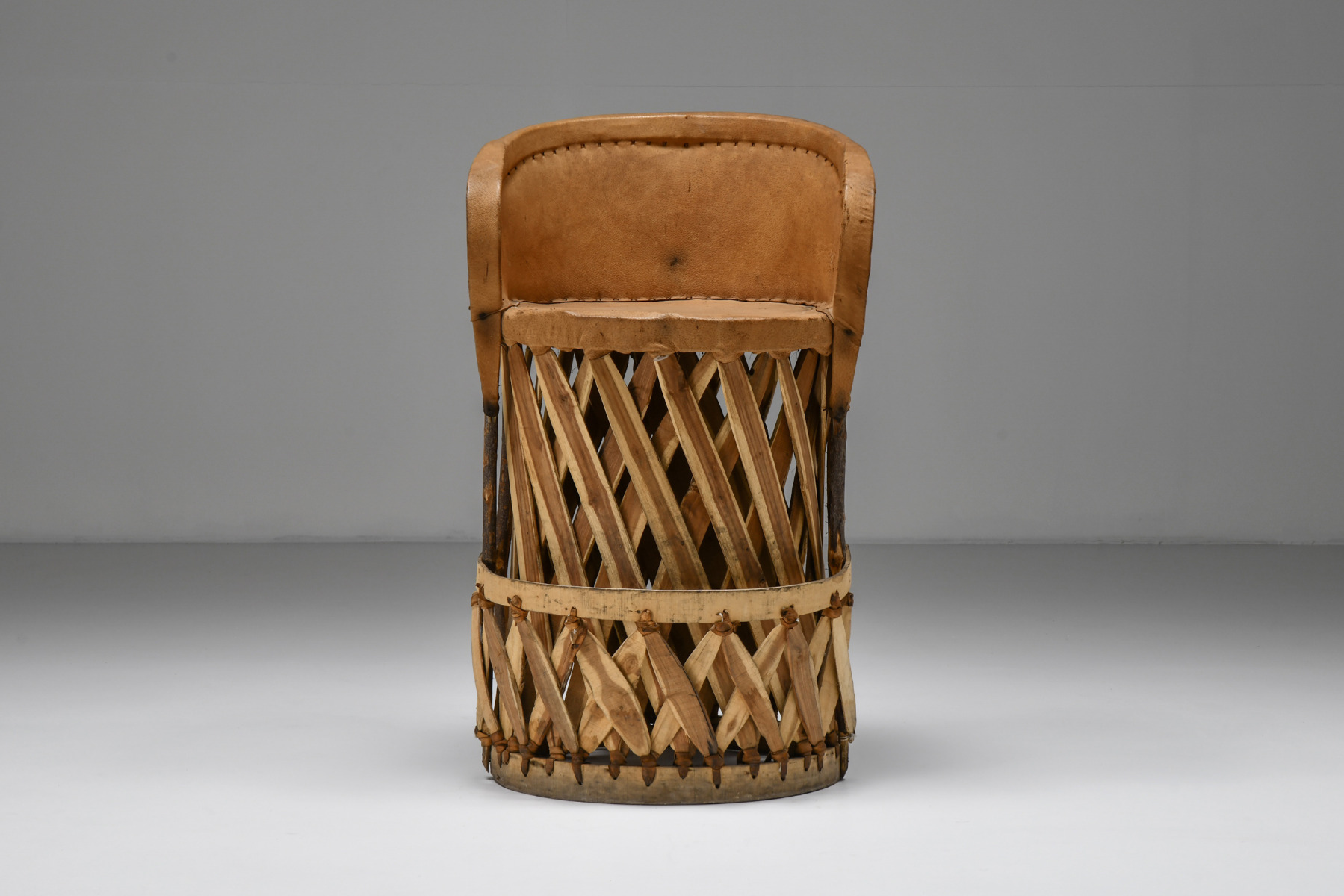 Traditional Mexican bar stools in wooden design