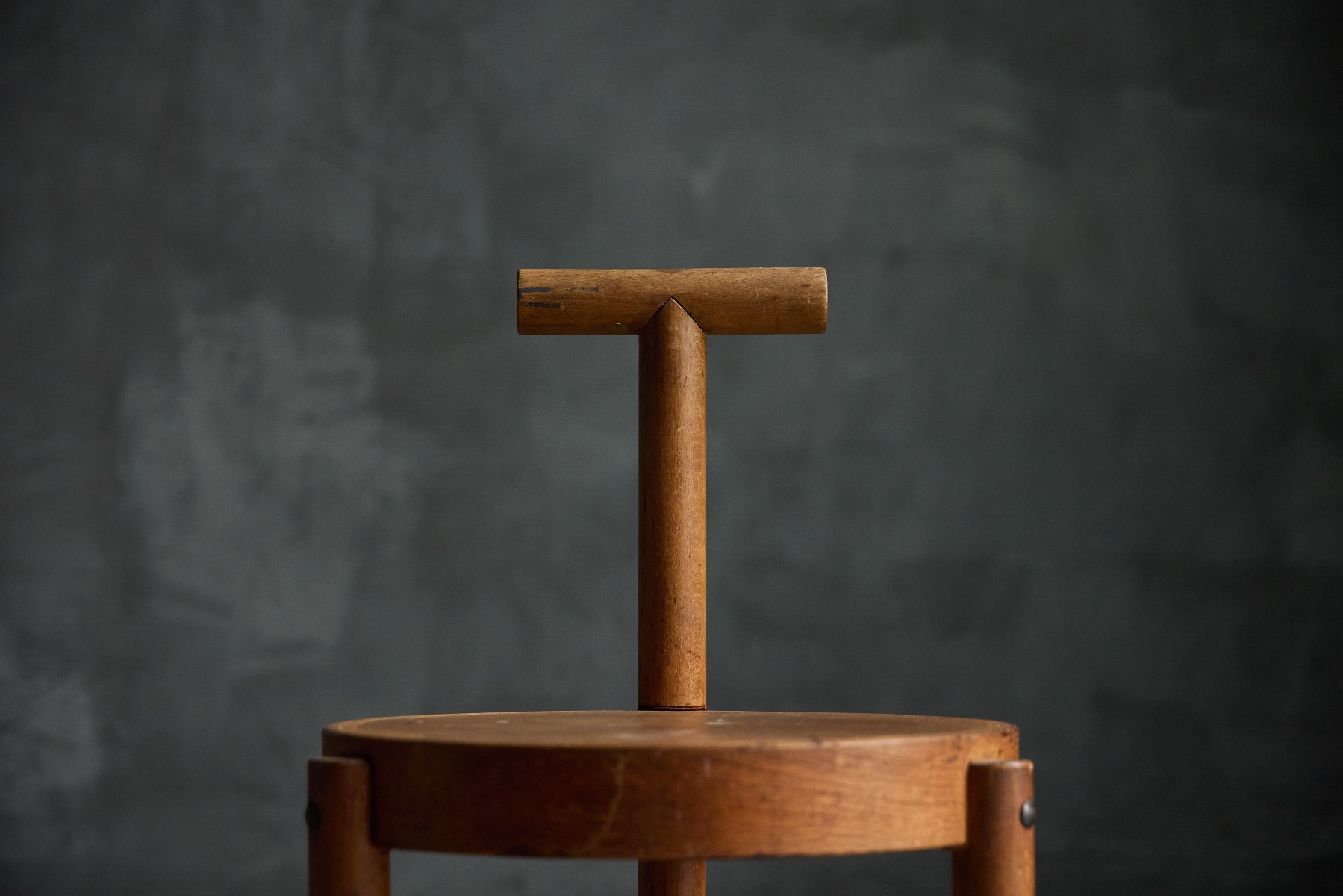 Collectible 1958 modernist stool with experimental form
