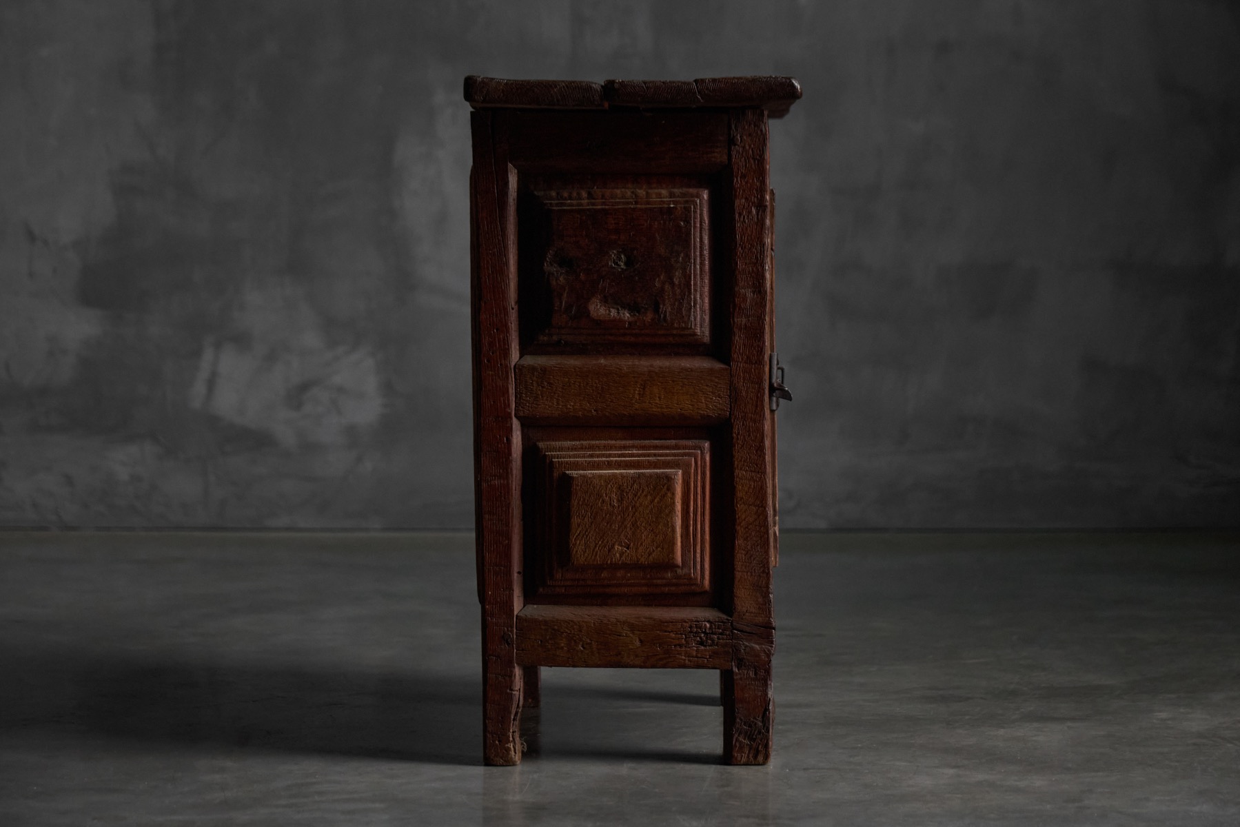 Vintage 19th century oak cabinet with natural aged finish