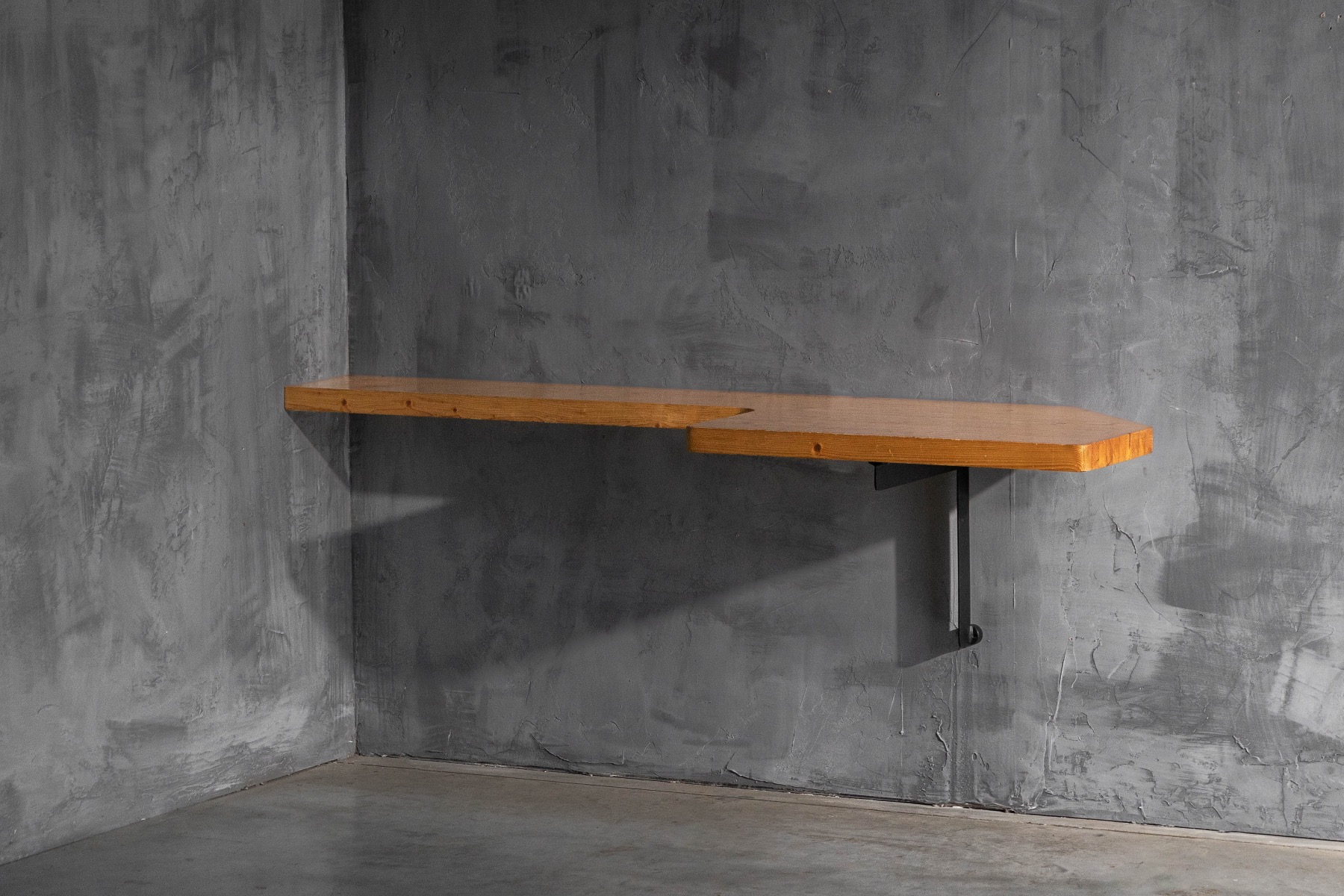 French modern wall mounted console table from the 1950s by Charlotte Perriand