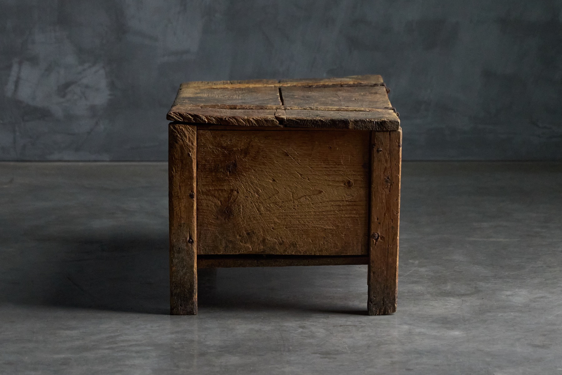 Authentic 1800s wooden coffer
